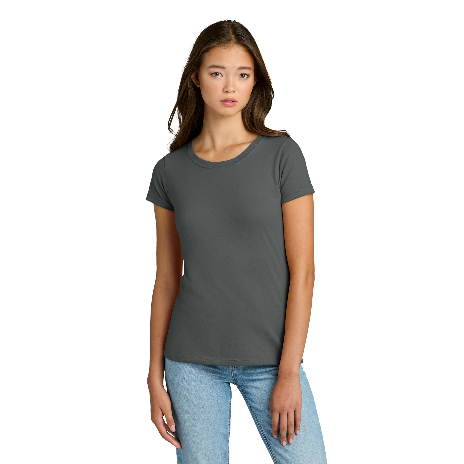 Women's Slim Fit Cotton Polyester T-Shirt - Thumbnail Image