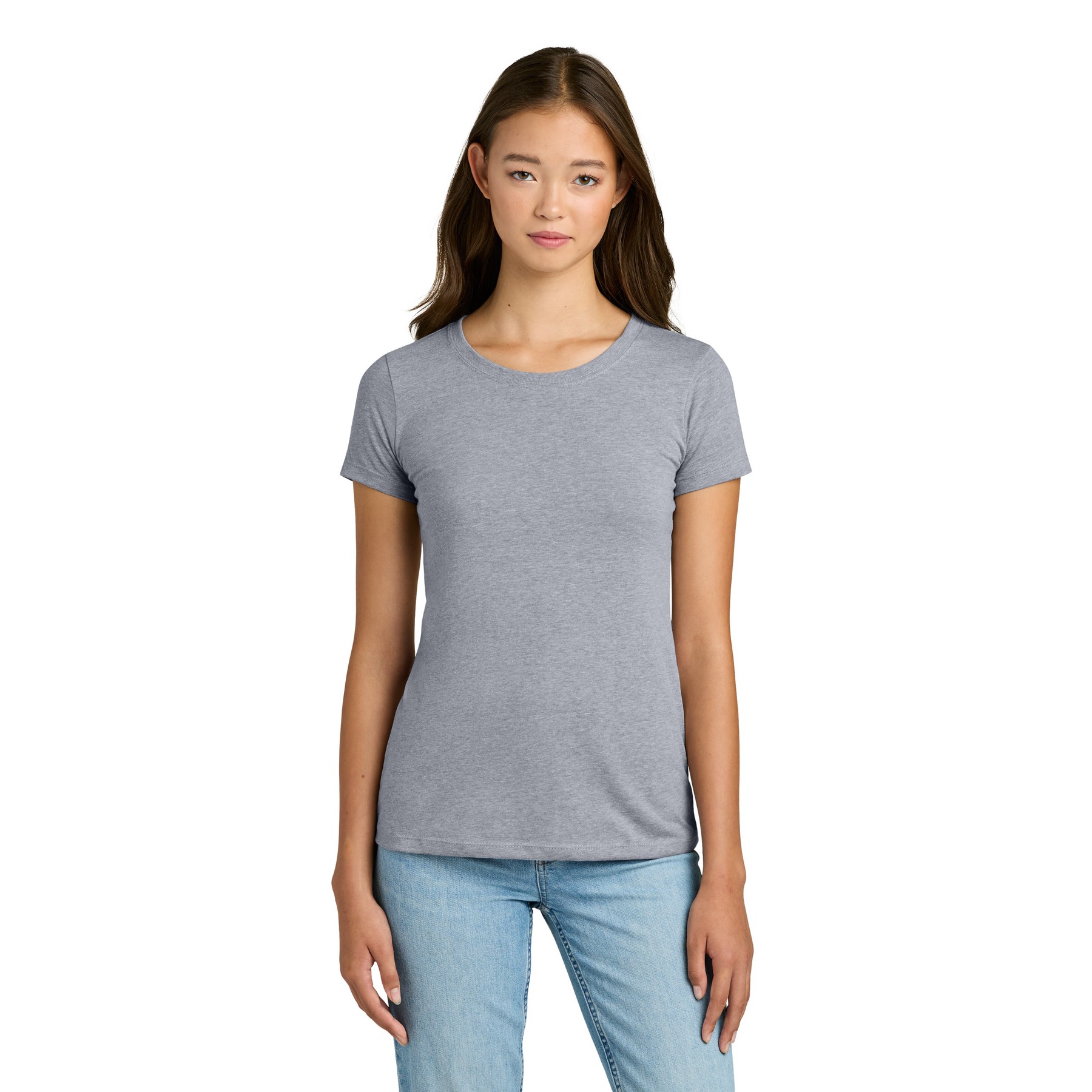 Women's Slim Fit Cotton Polyester T-Shirt - Thumbnail Image
