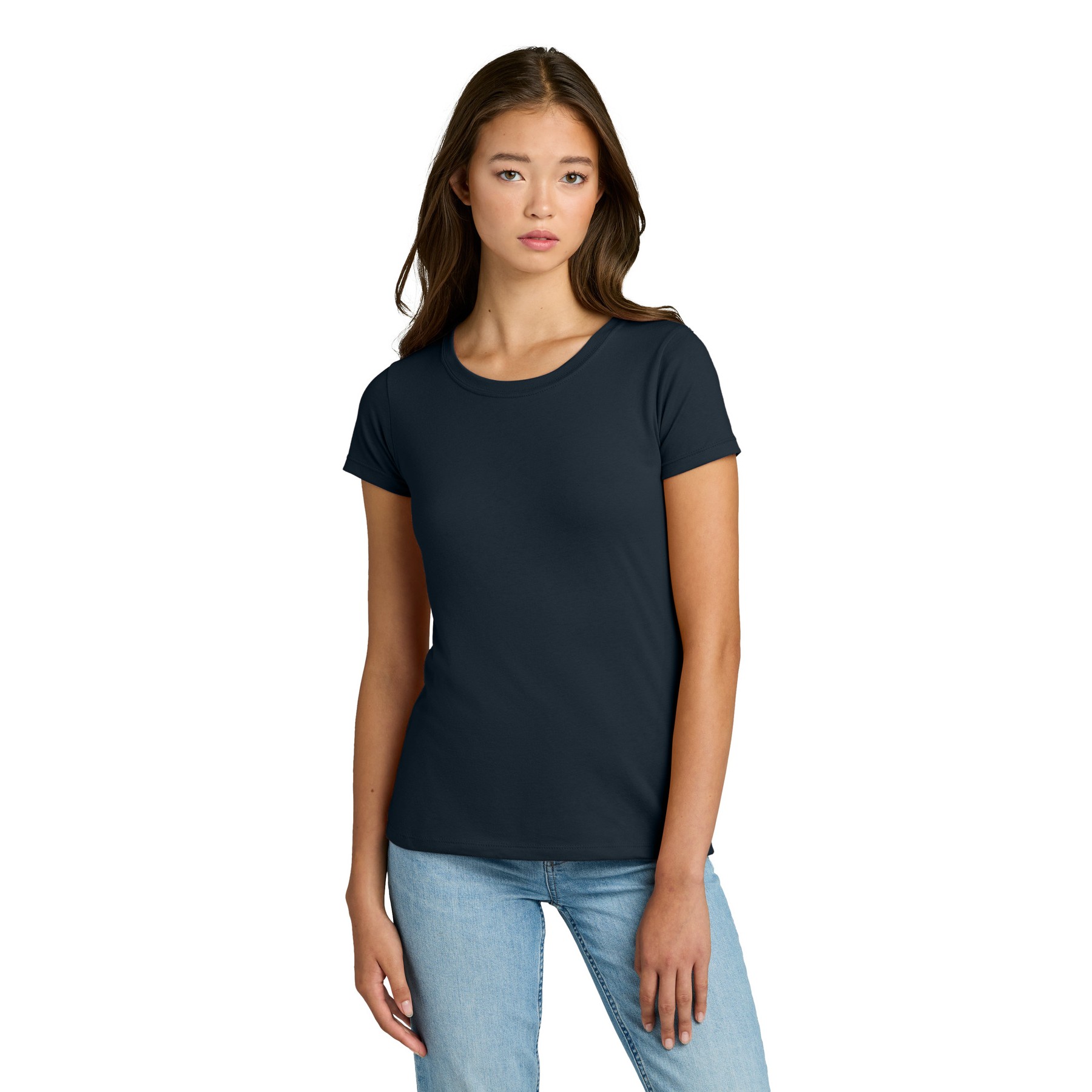 Women's Slim Fit Cotton Polyester T-Shirt - Thumbnail Image