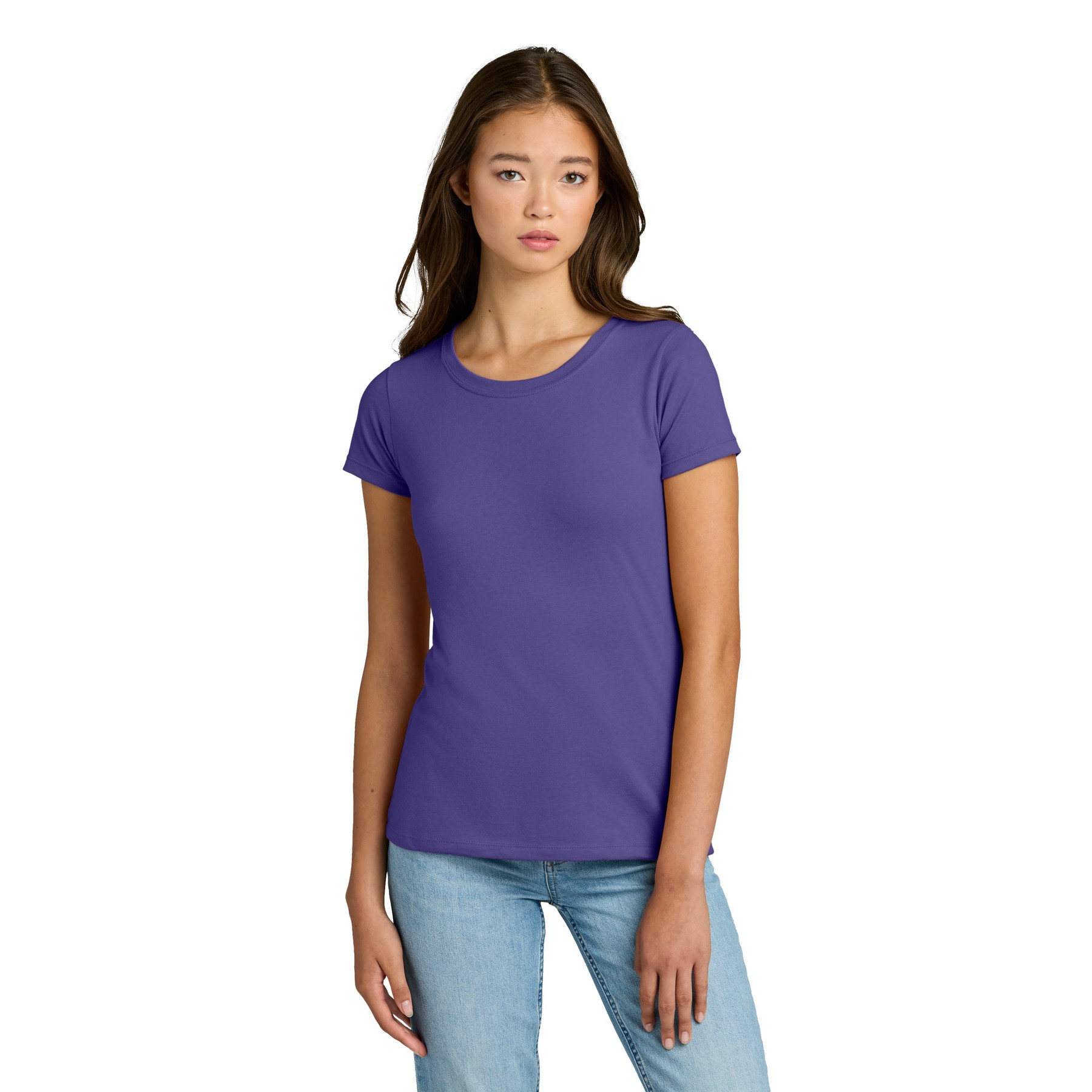 Women's Slim Fit Cotton Polyester T-Shirt - Thumbnail Image