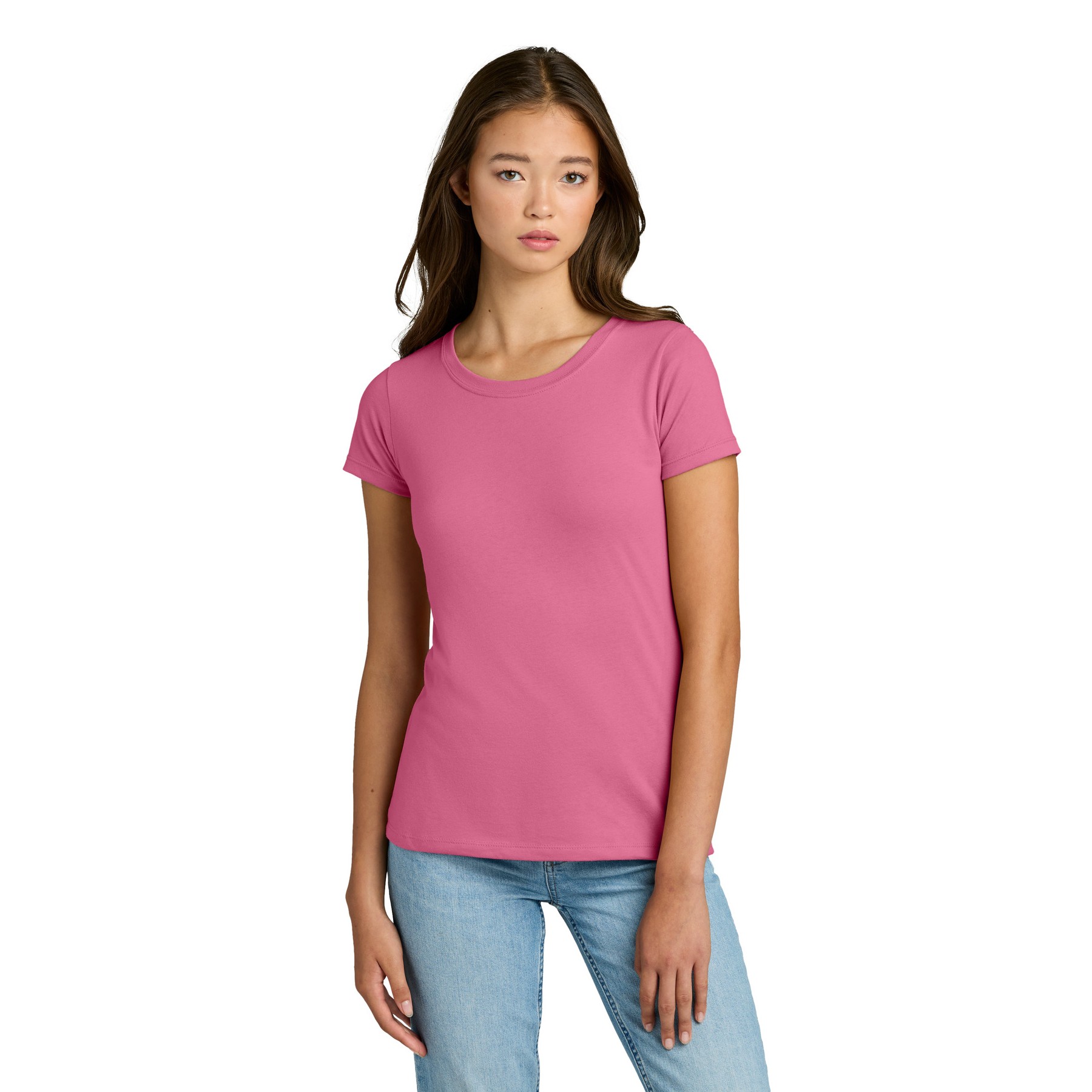 Women's Slim Fit Cotton Polyester T-Shirt - Thumbnail Image