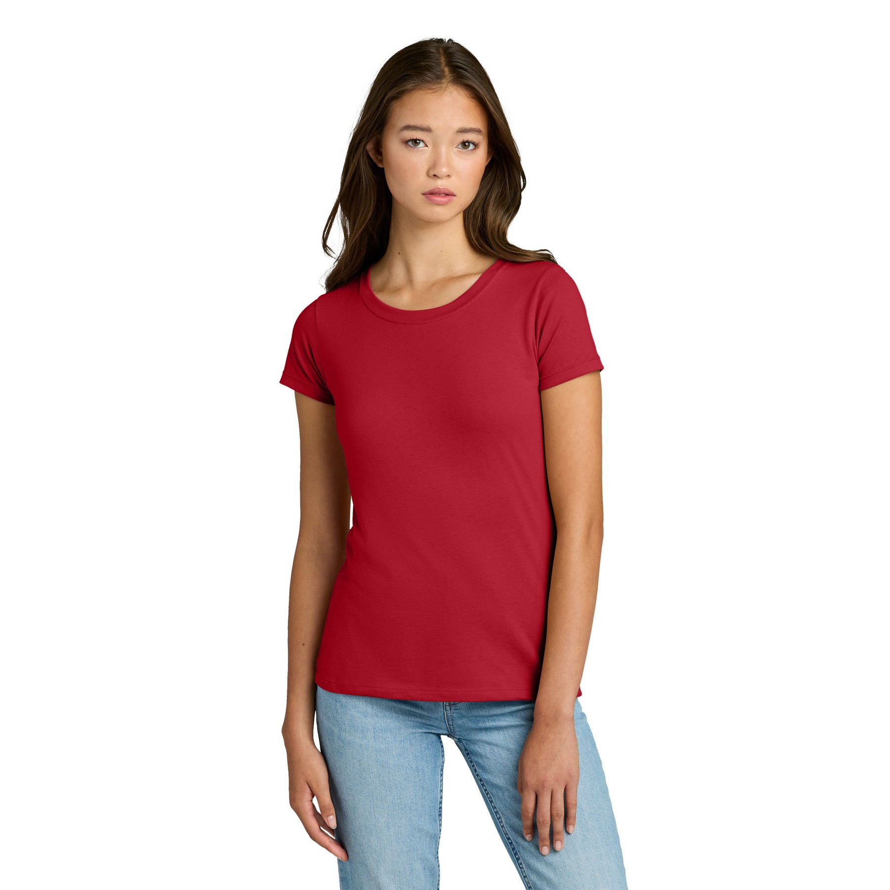 Women's Slim Fit Cotton Polyester T-Shirt - Thumbnail Image