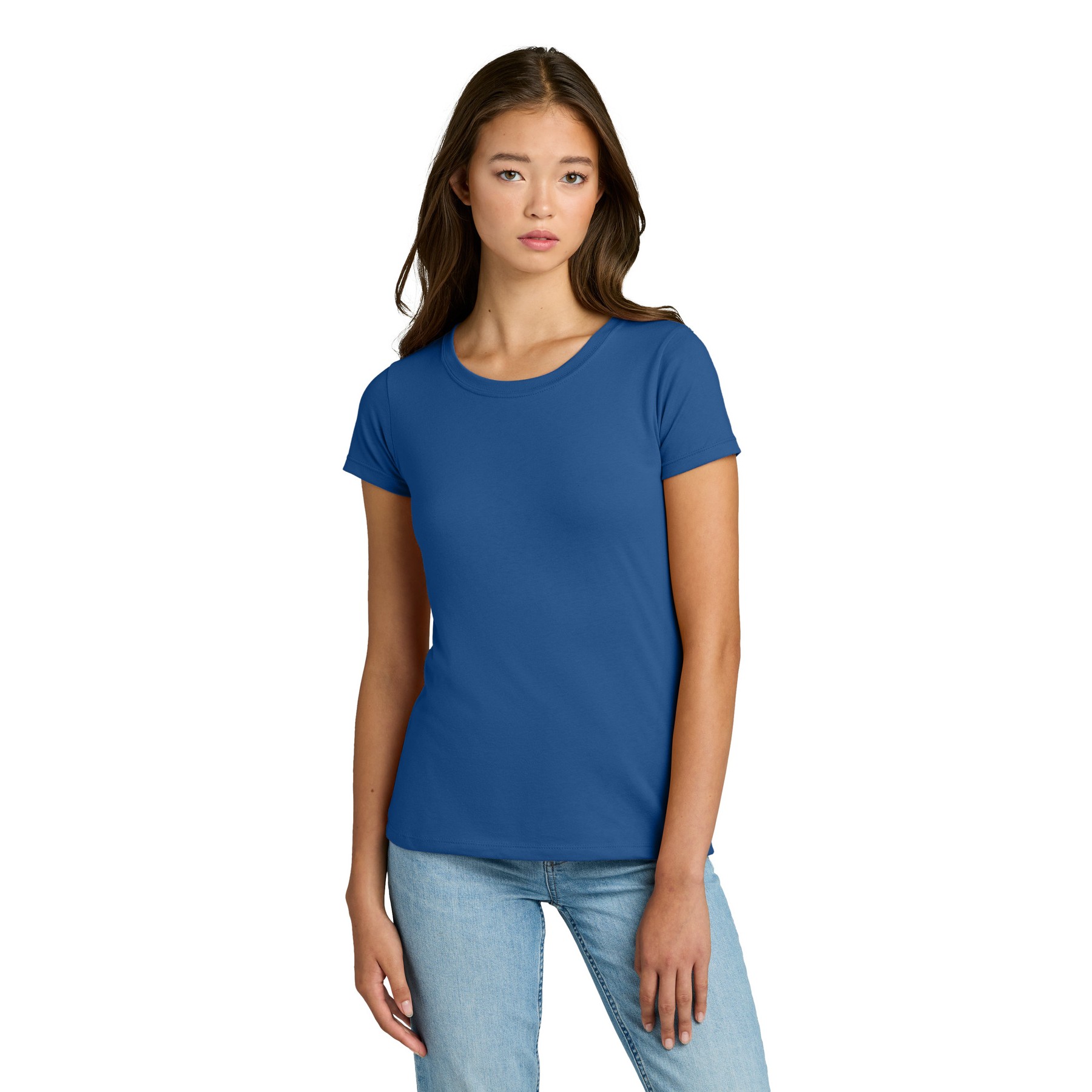 Women's Slim Fit Cotton Polyester T-Shirt - Thumbnail Image