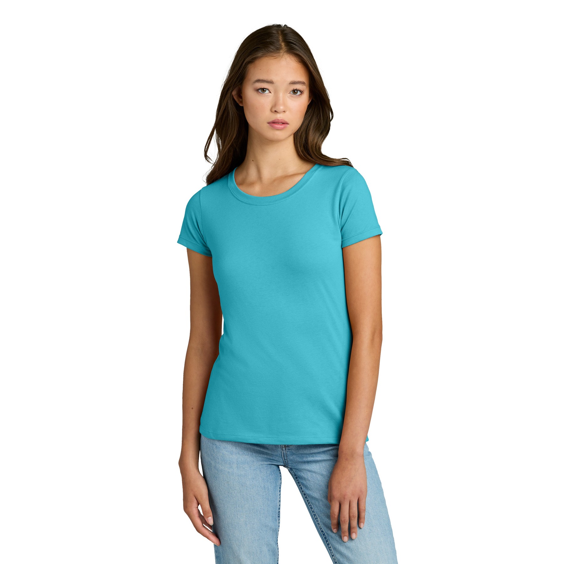 Women's Slim Fit Cotton Polyester T-Shirt - Thumbnail Image
