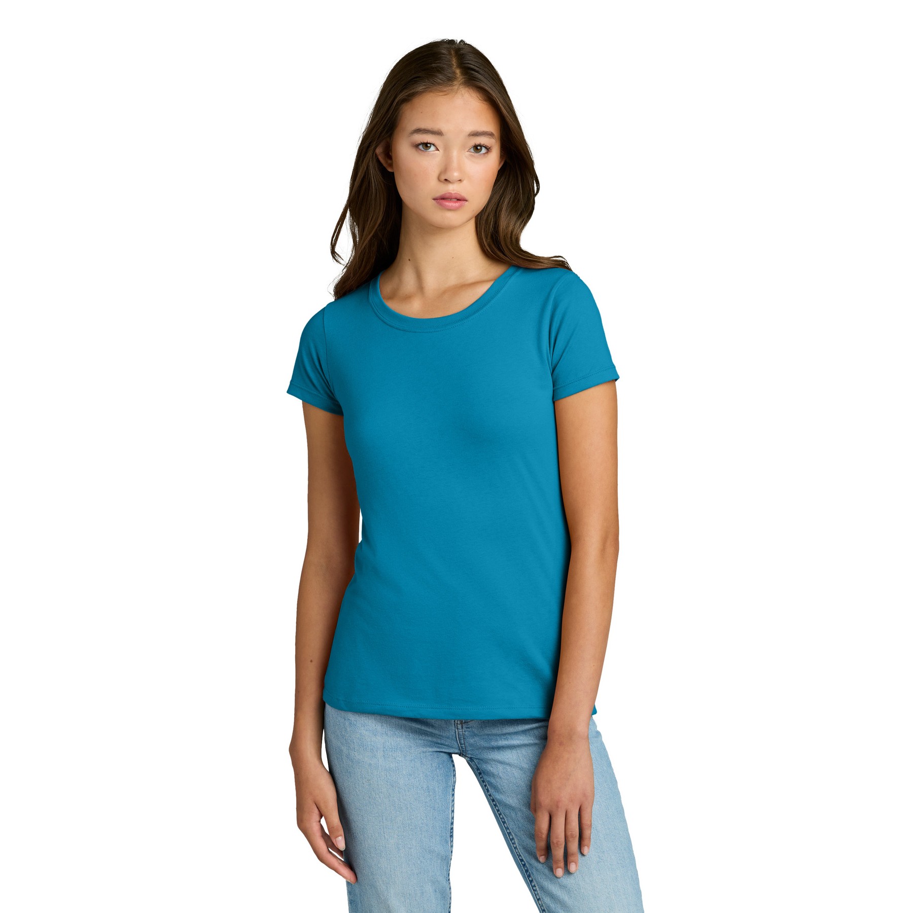 Women's Slim Fit Cotton Polyester T-Shirt - Thumbnail Image