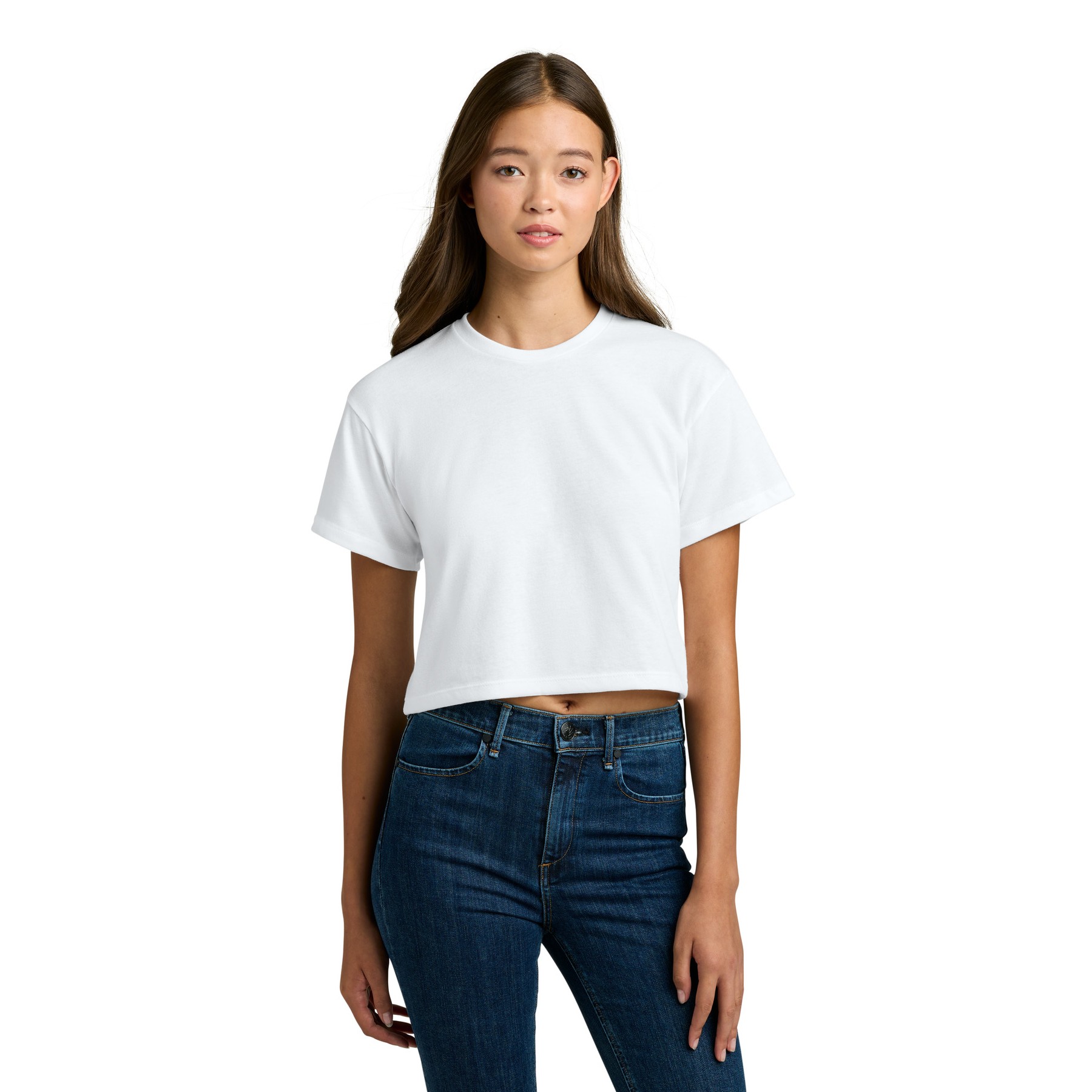 Women's Cropped Cotton Polyester T-Shirt - Main Image