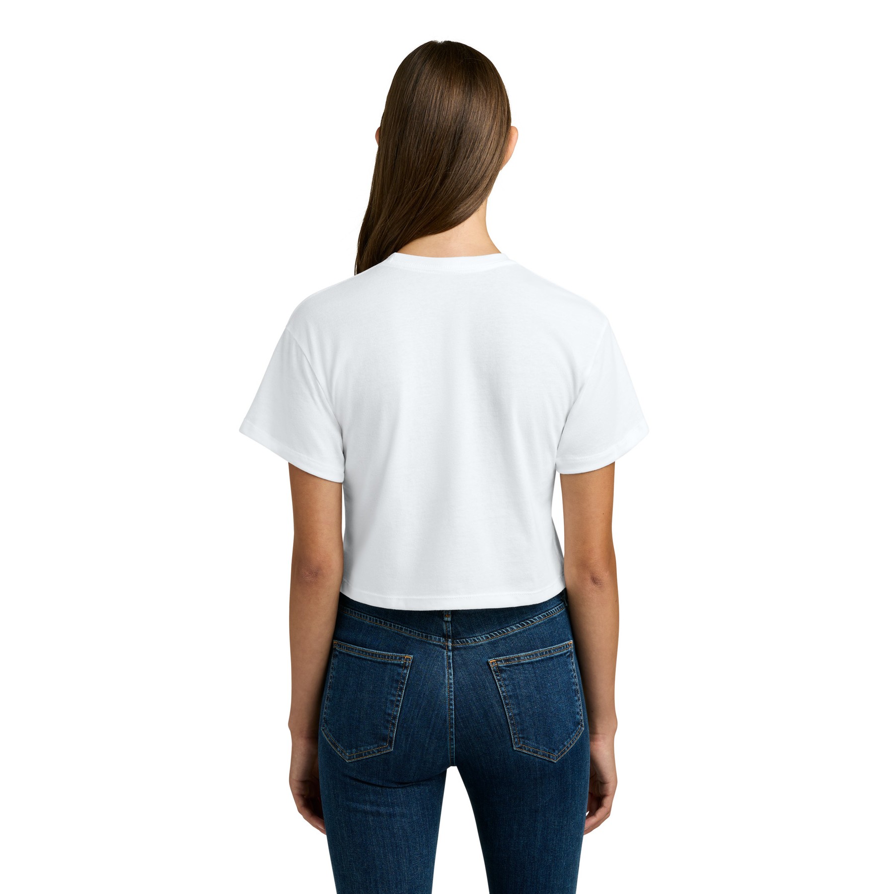 Women's Cropped Cotton Polyester T-Shirt - Thumbnail Image