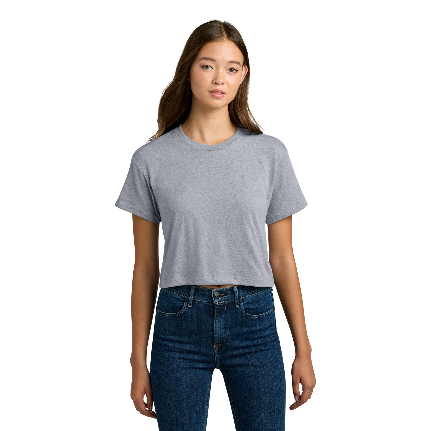 Women's Cropped Cotton Polyester T-Shirt - Thumbnail Image