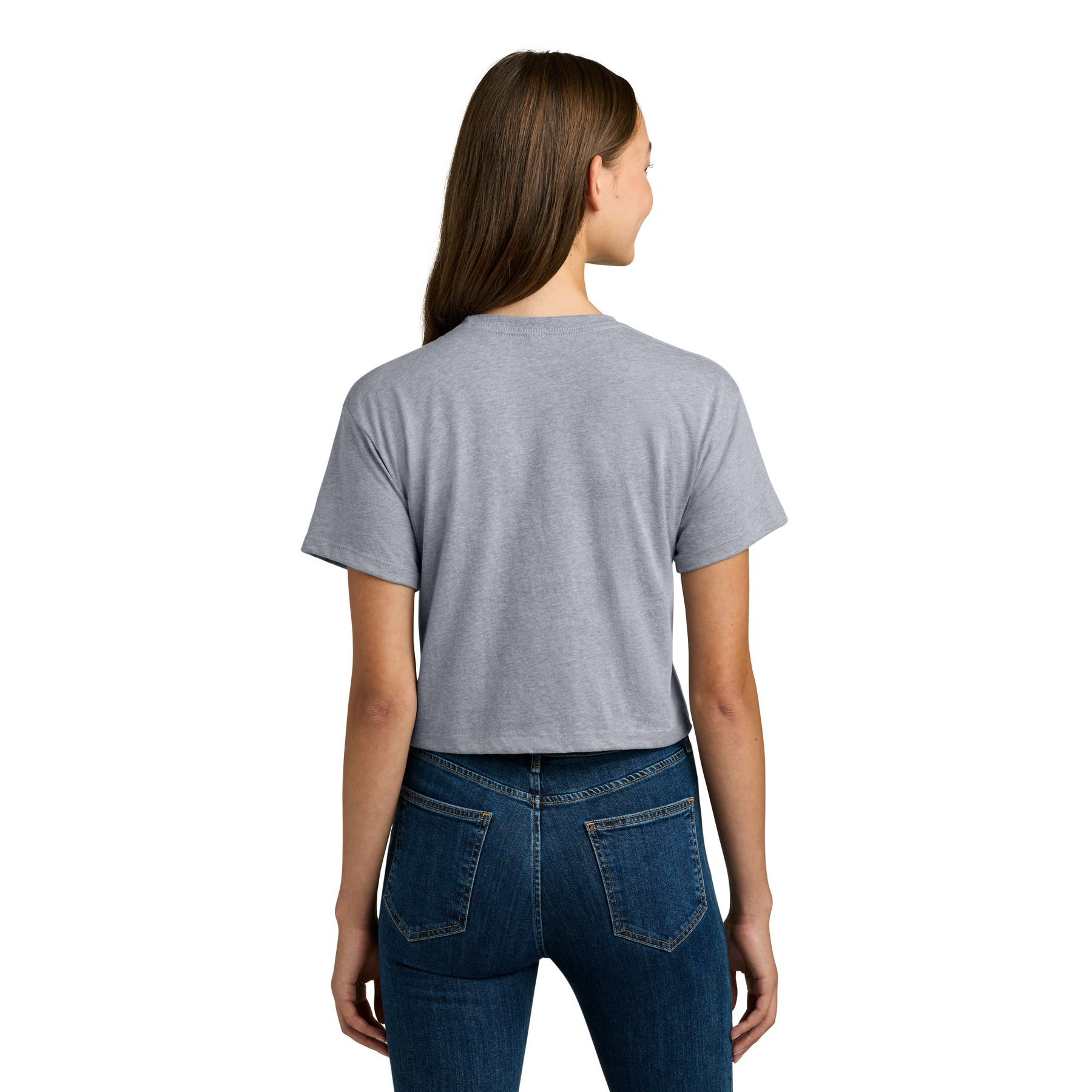 Women's Cropped Cotton Polyester T-Shirt - Thumbnail Image