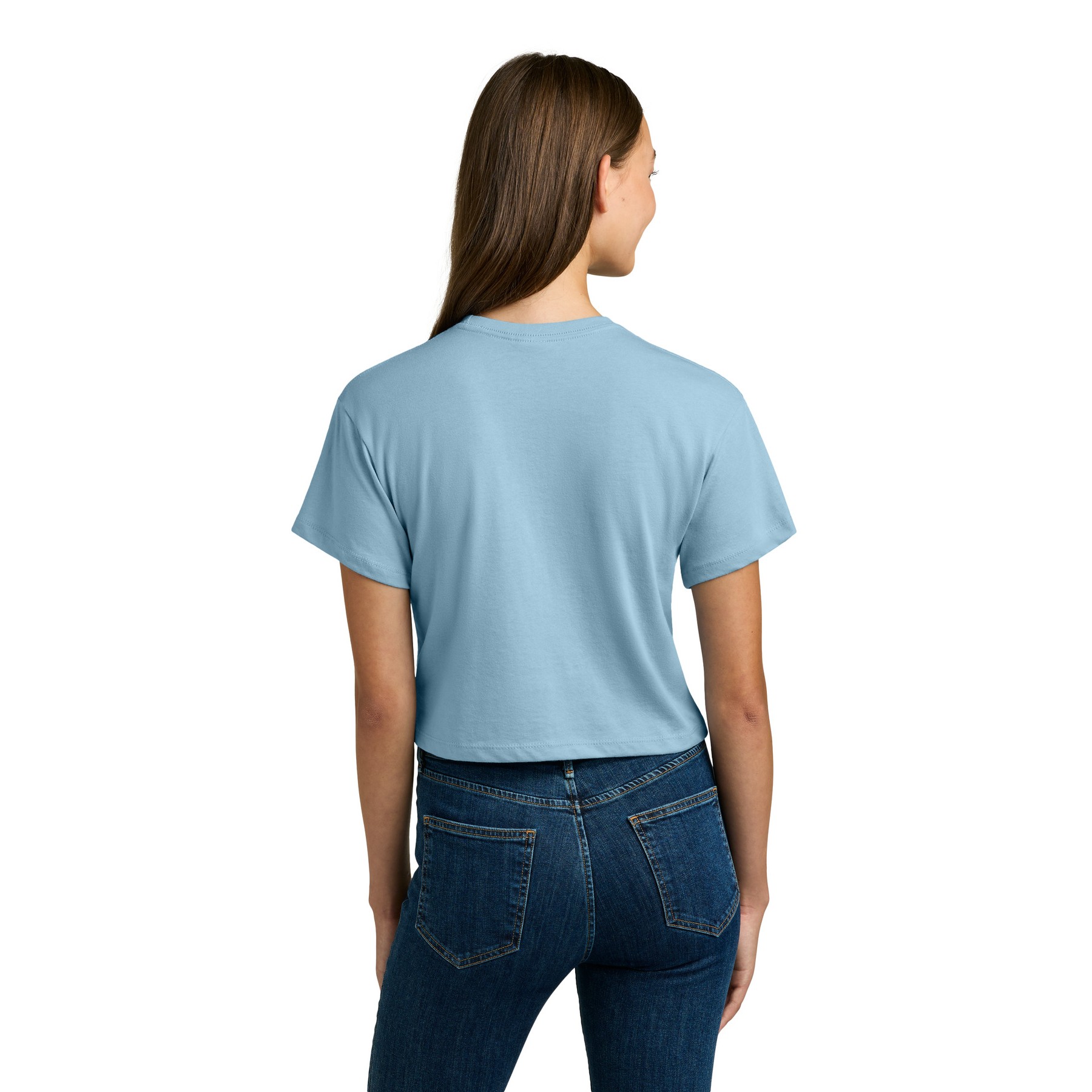 Women's Cropped Cotton Polyester T-Shirt - Thumbnail Image