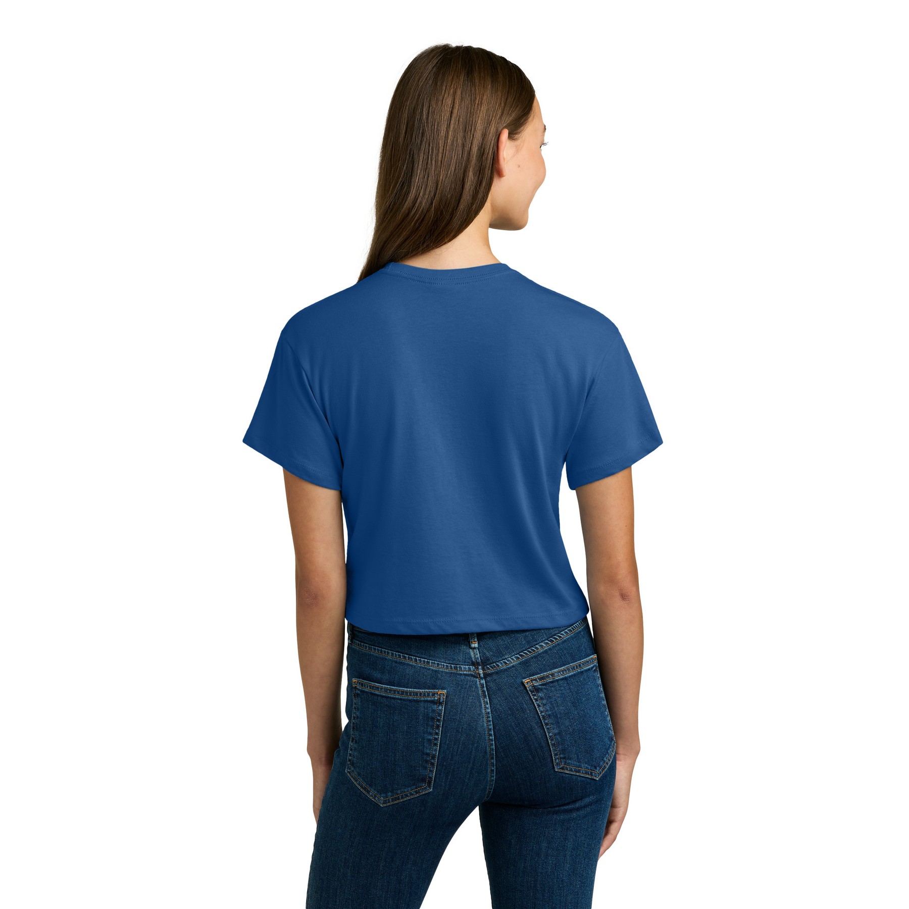 Women's Cropped Cotton Polyester T-Shirt - Thumbnail Image