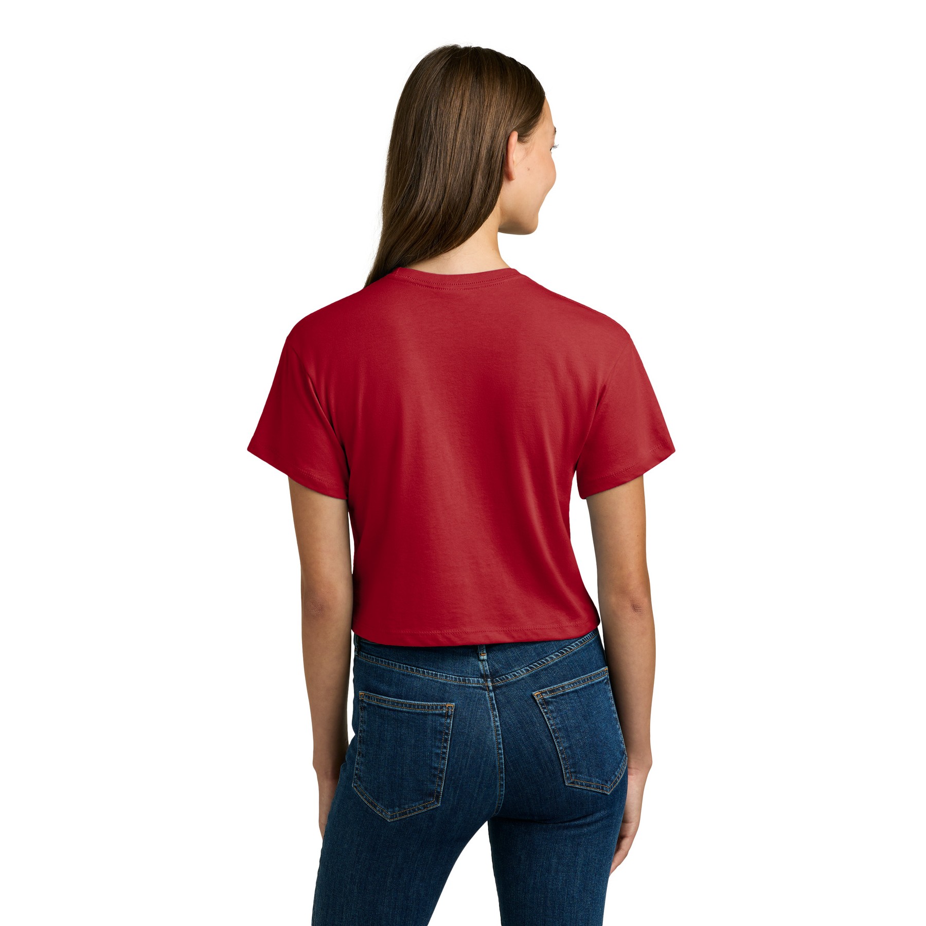 Women's Cropped Cotton Polyester T-Shirt - Thumbnail Image