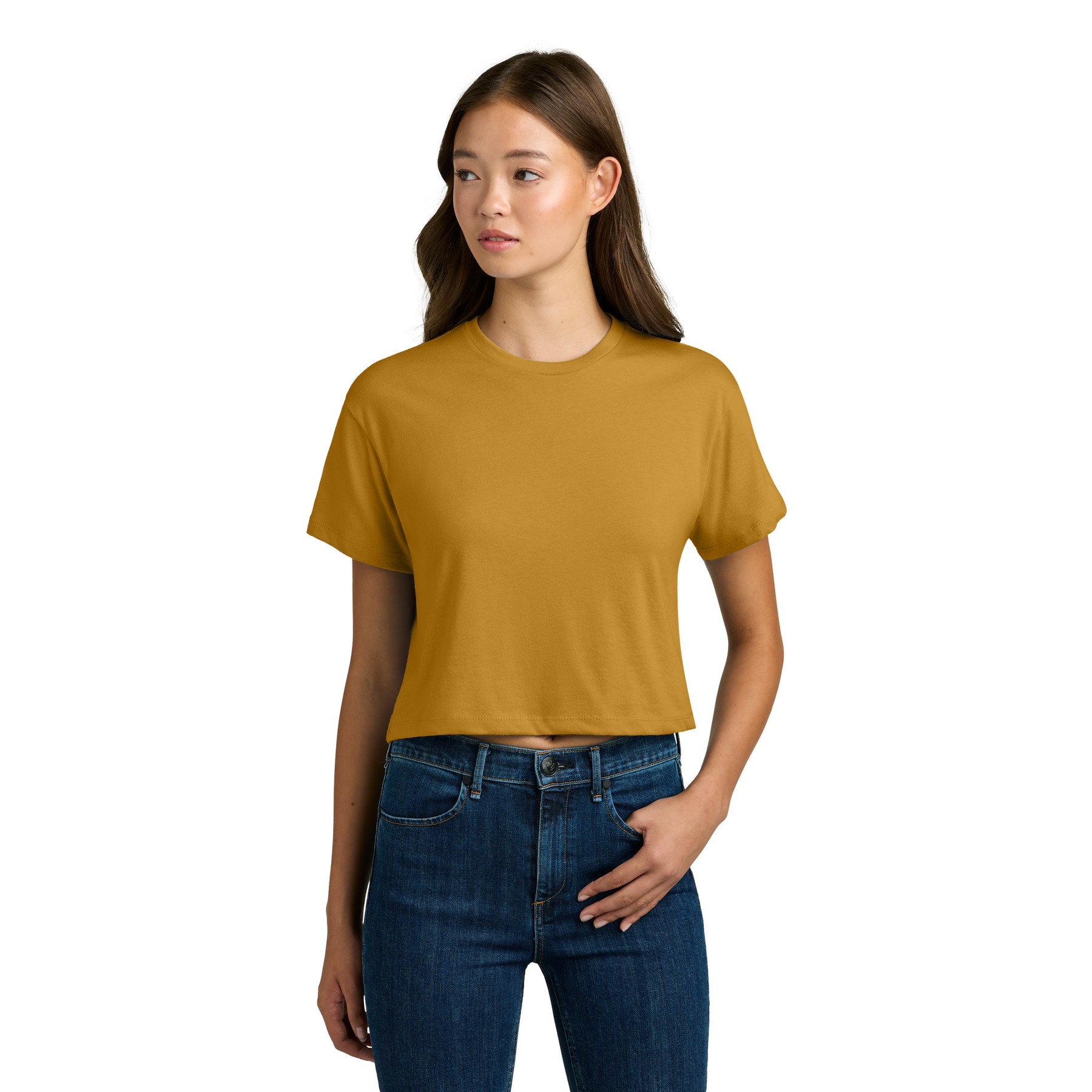 Women's Cropped Cotton Polyester T-Shirt - Thumbnail Image