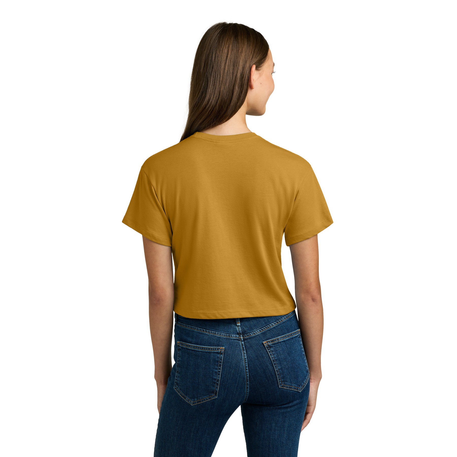 Women's Cropped Cotton Polyester T-Shirt - Thumbnail Image