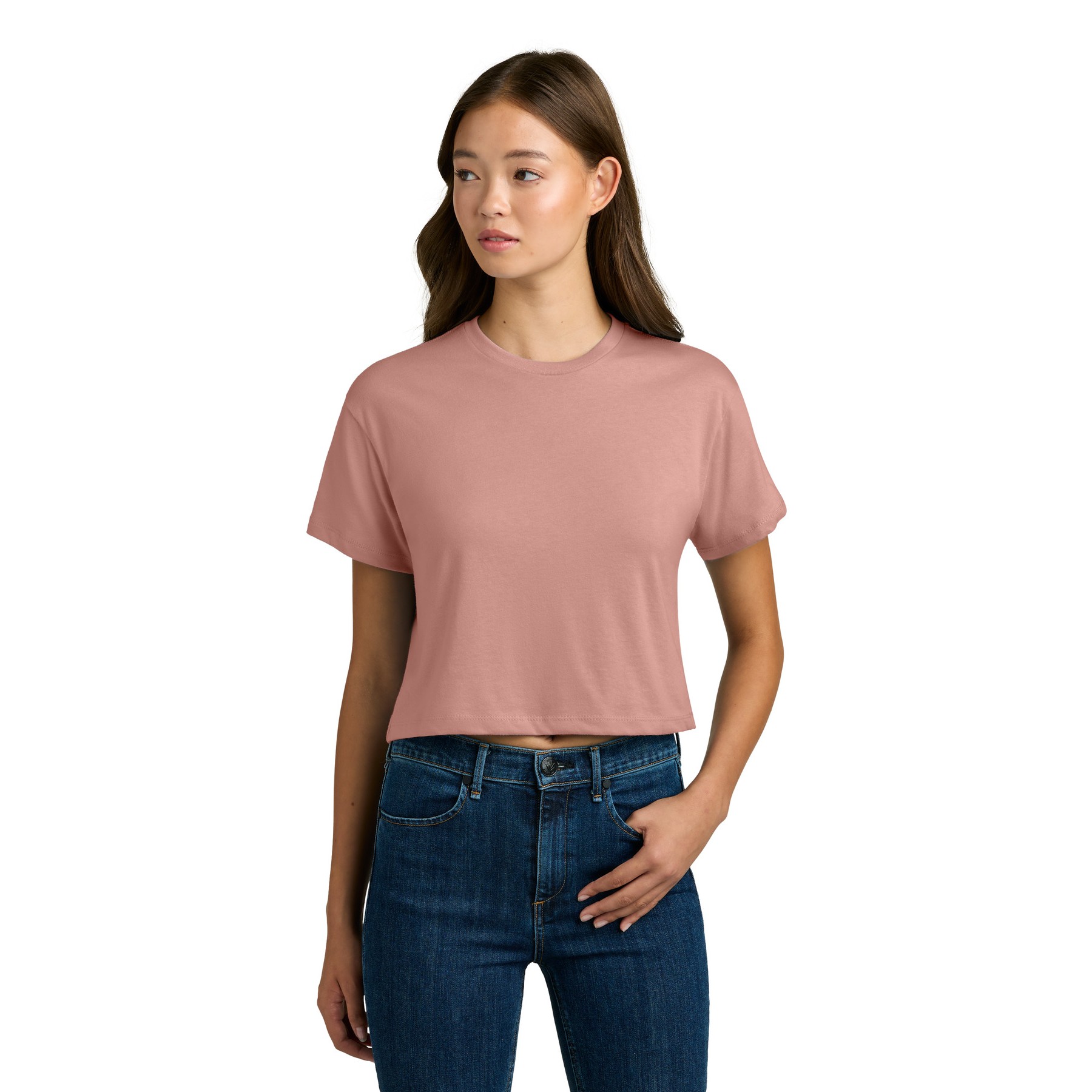 Women's Cropped Cotton Polyester T-Shirt - Thumbnail Image