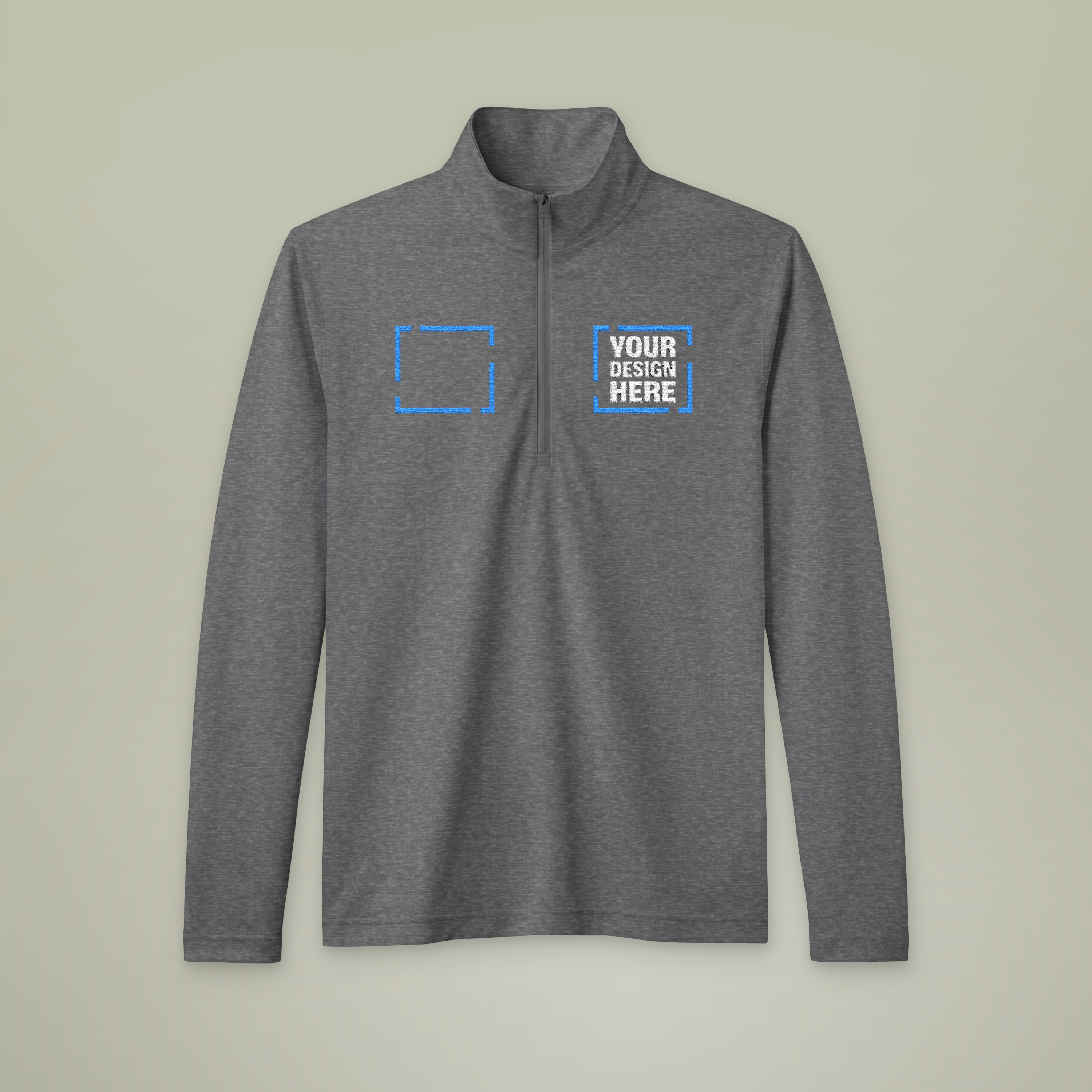 Men's PosiCharge® Tri-Blend Wicking Quarter-Zip Pullover - Thumbnail Image