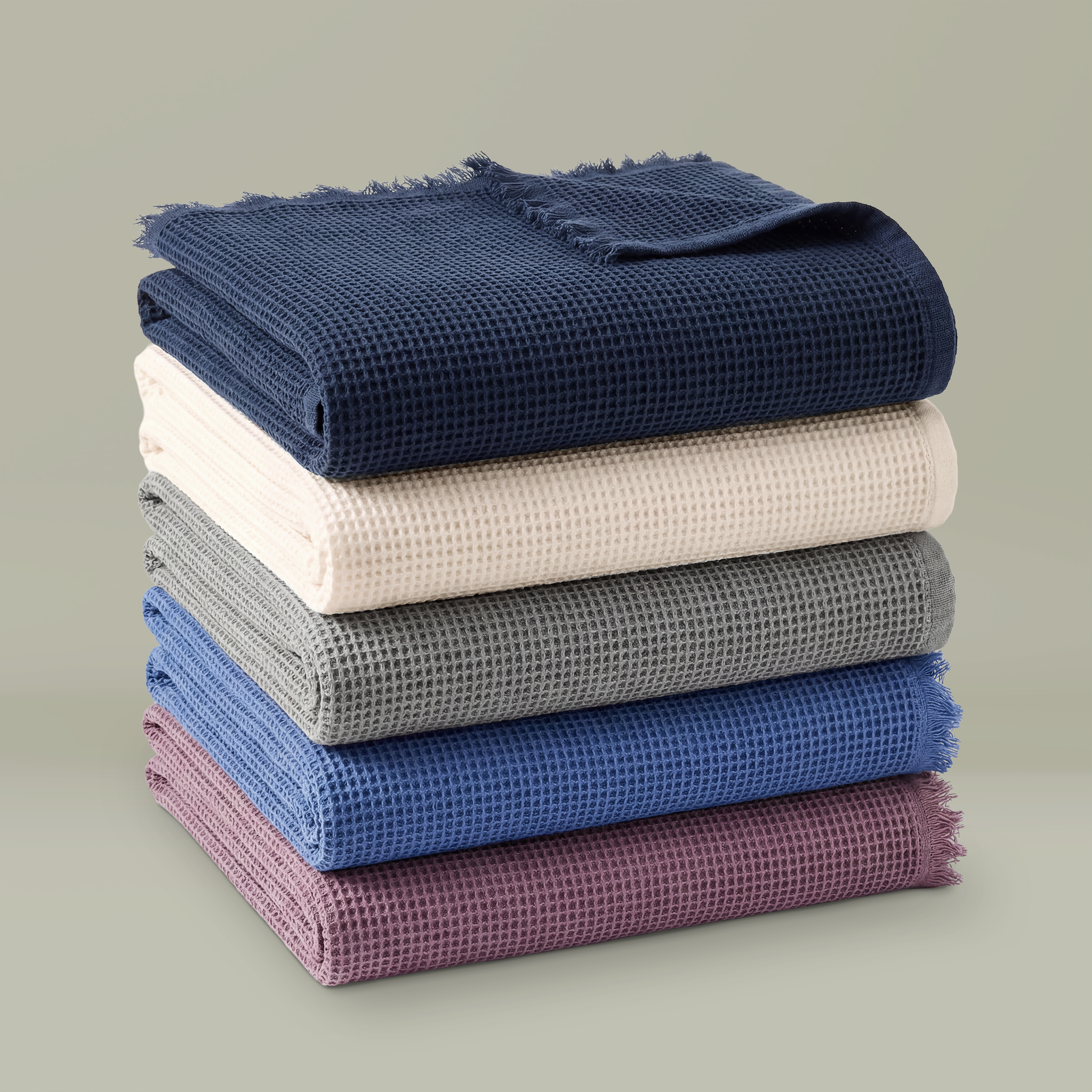 Cotton Waffle Throw (Embroidery) - Thumbnail Image