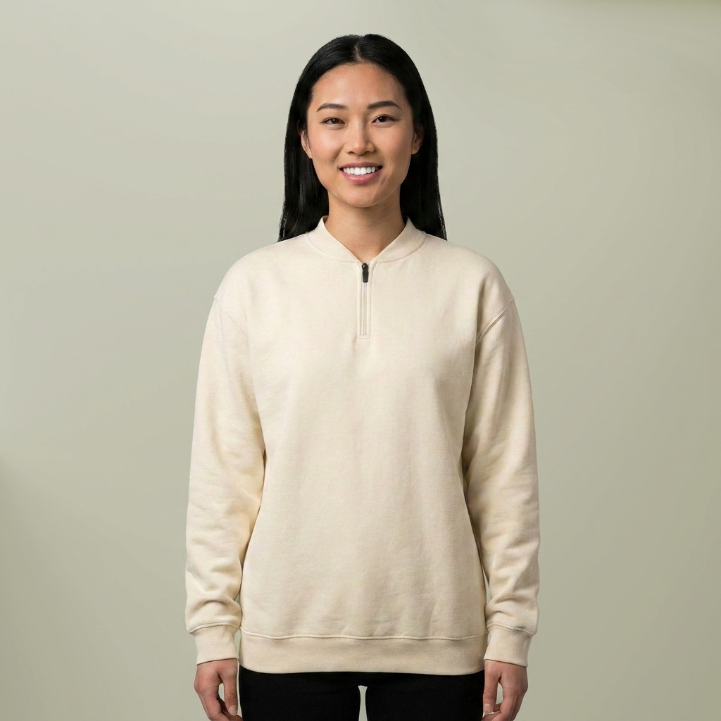 Unisex Softstyle® Midweight Q-Zip Sweatshirt - Thumbnail Image