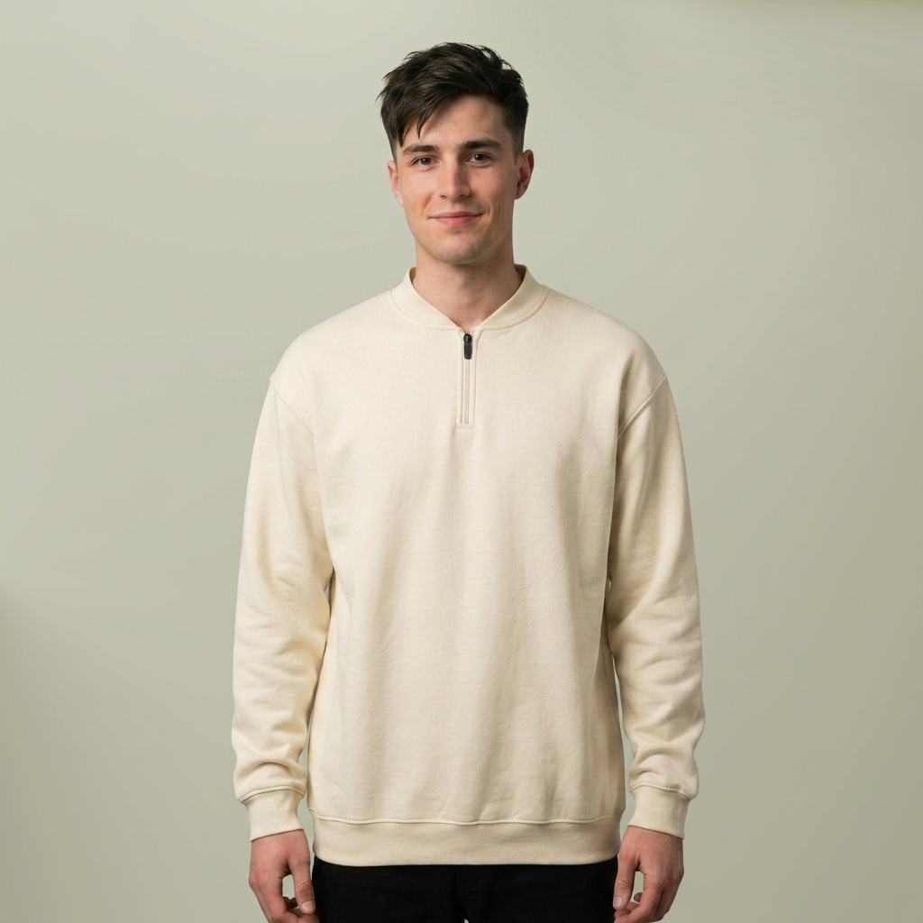Unisex Softstyle® Midweight Q-Zip Sweatshirt - Main Image