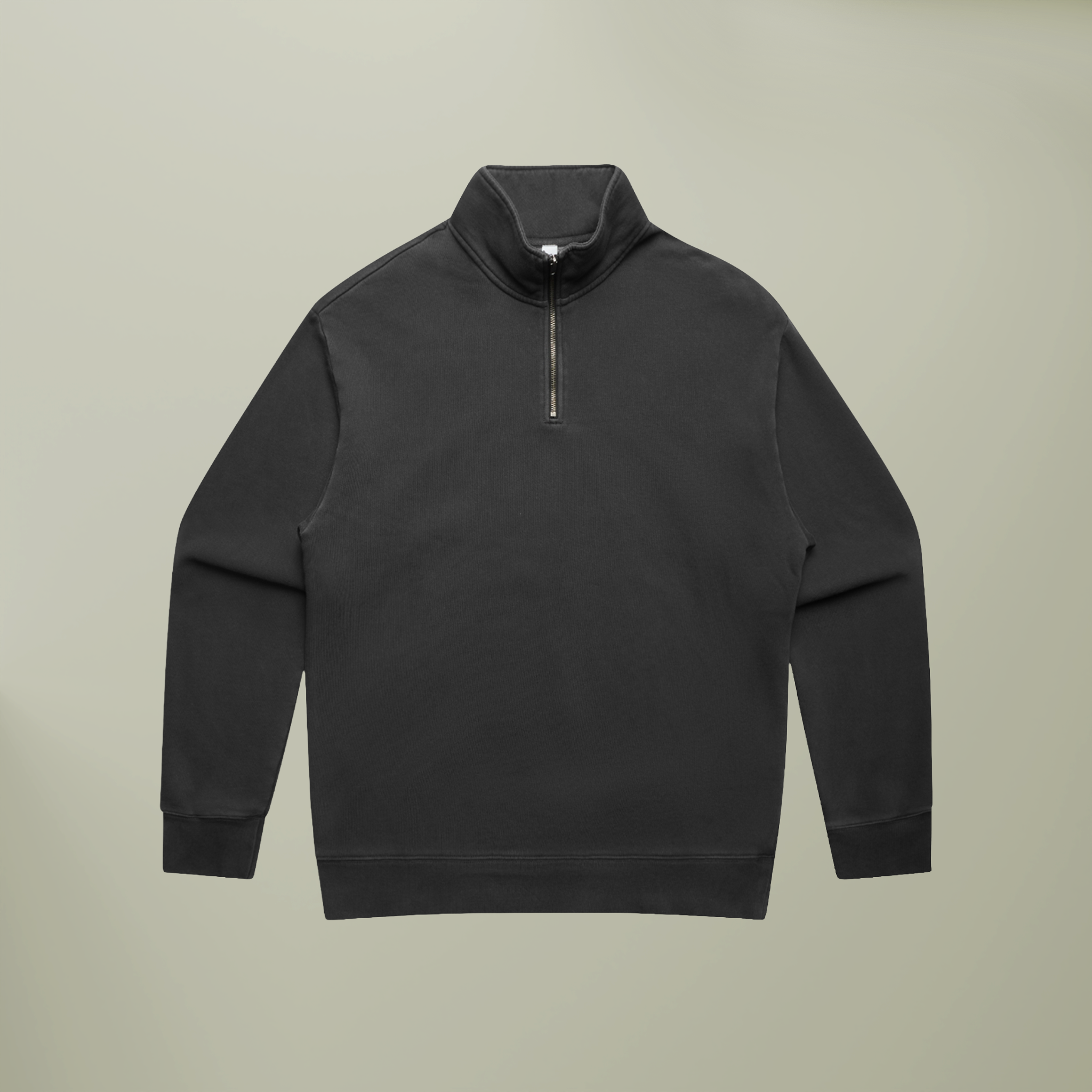 Unisex Relax Faded Half Zip Sweatshirt - Thumbnail Image