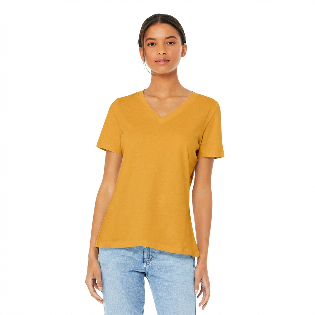 Women's Relaxed Jersey Short Sleeve V-Neck Tee - Thumbnail Image