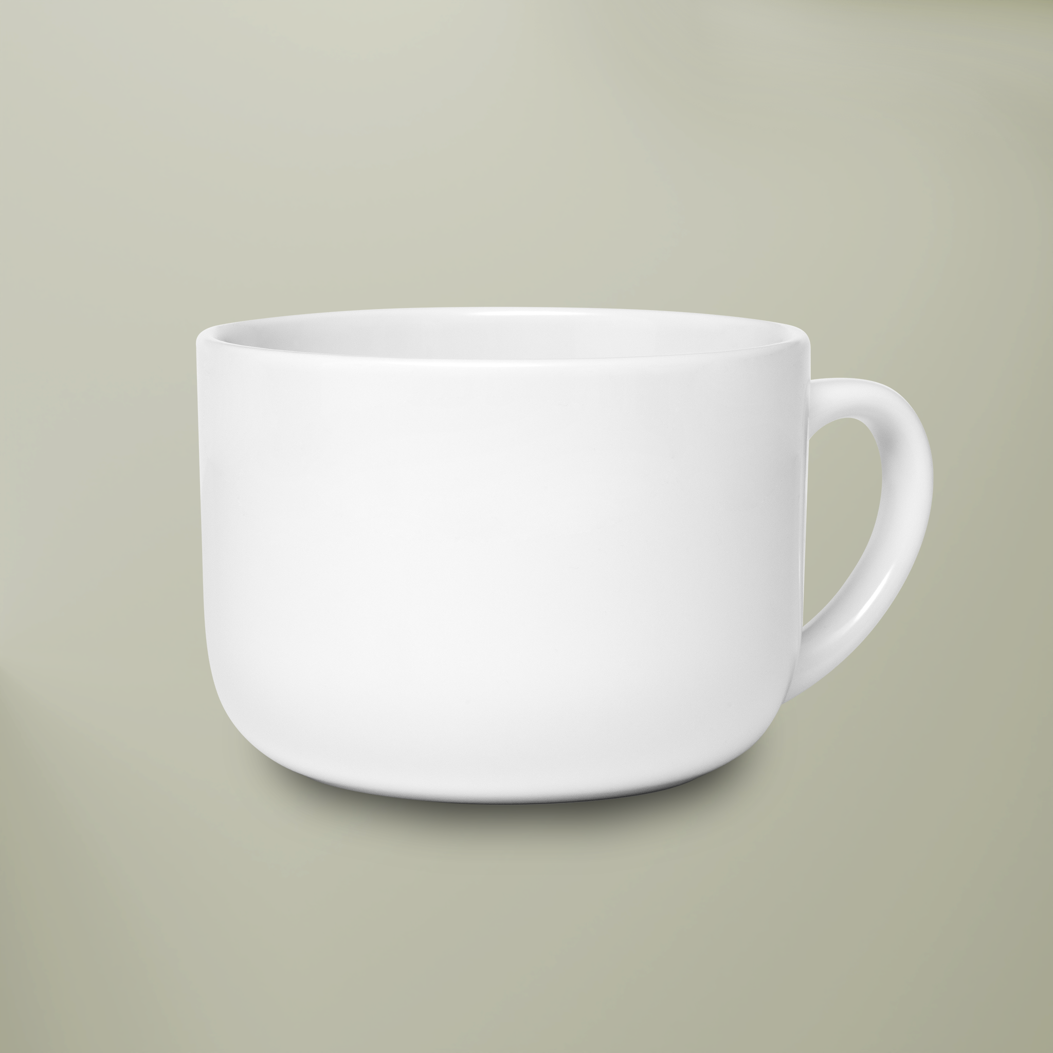 White Ceramic Latte Mug, 25oz - Main Image