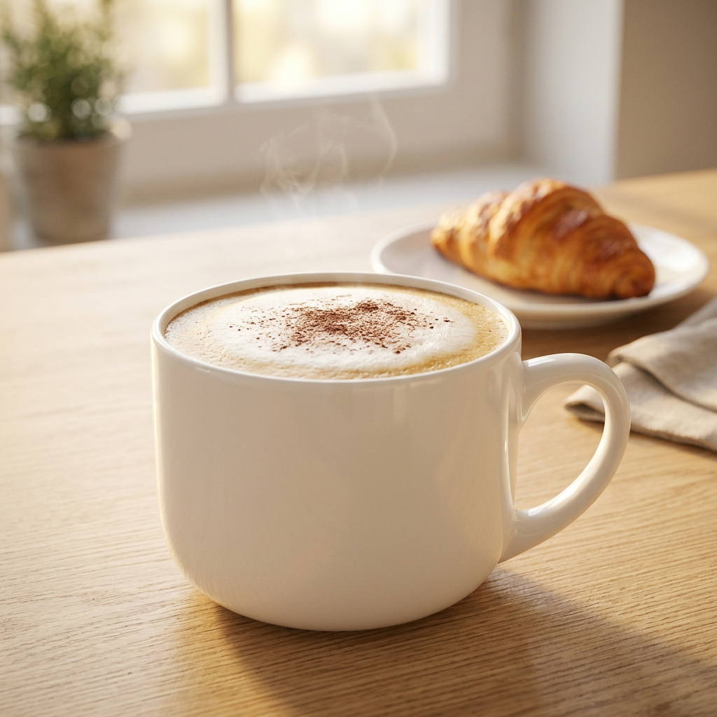 White Ceramic Latte Mug, 25oz - Thumbnail Image
