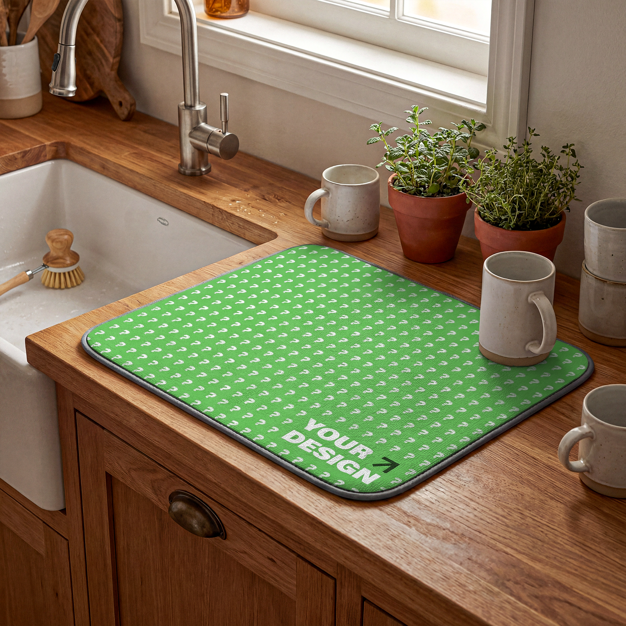 Microfiber Kitchen Dish Mat - Thumbnail Image