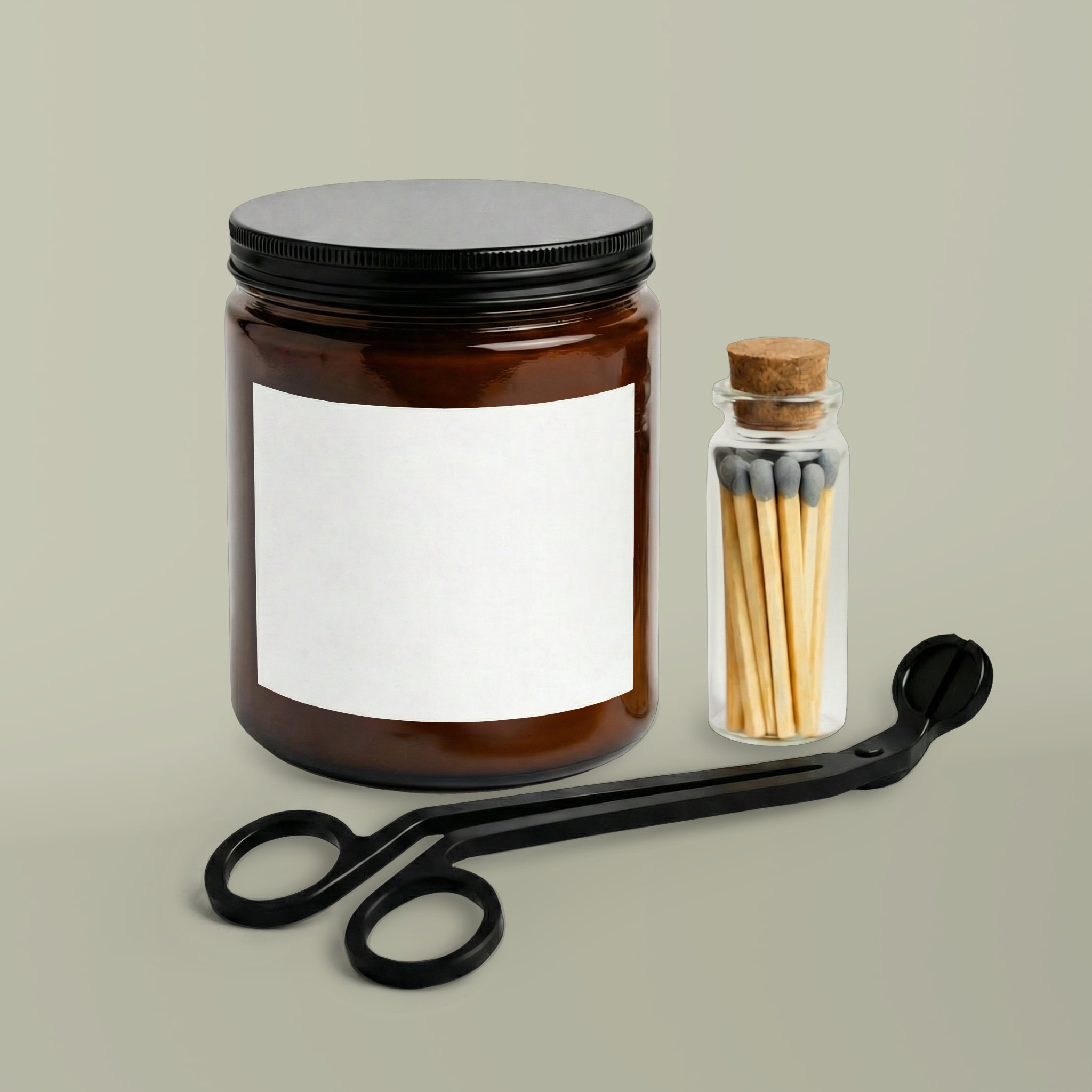 Candle Set with Matches and Wick Trimmer - Main Image