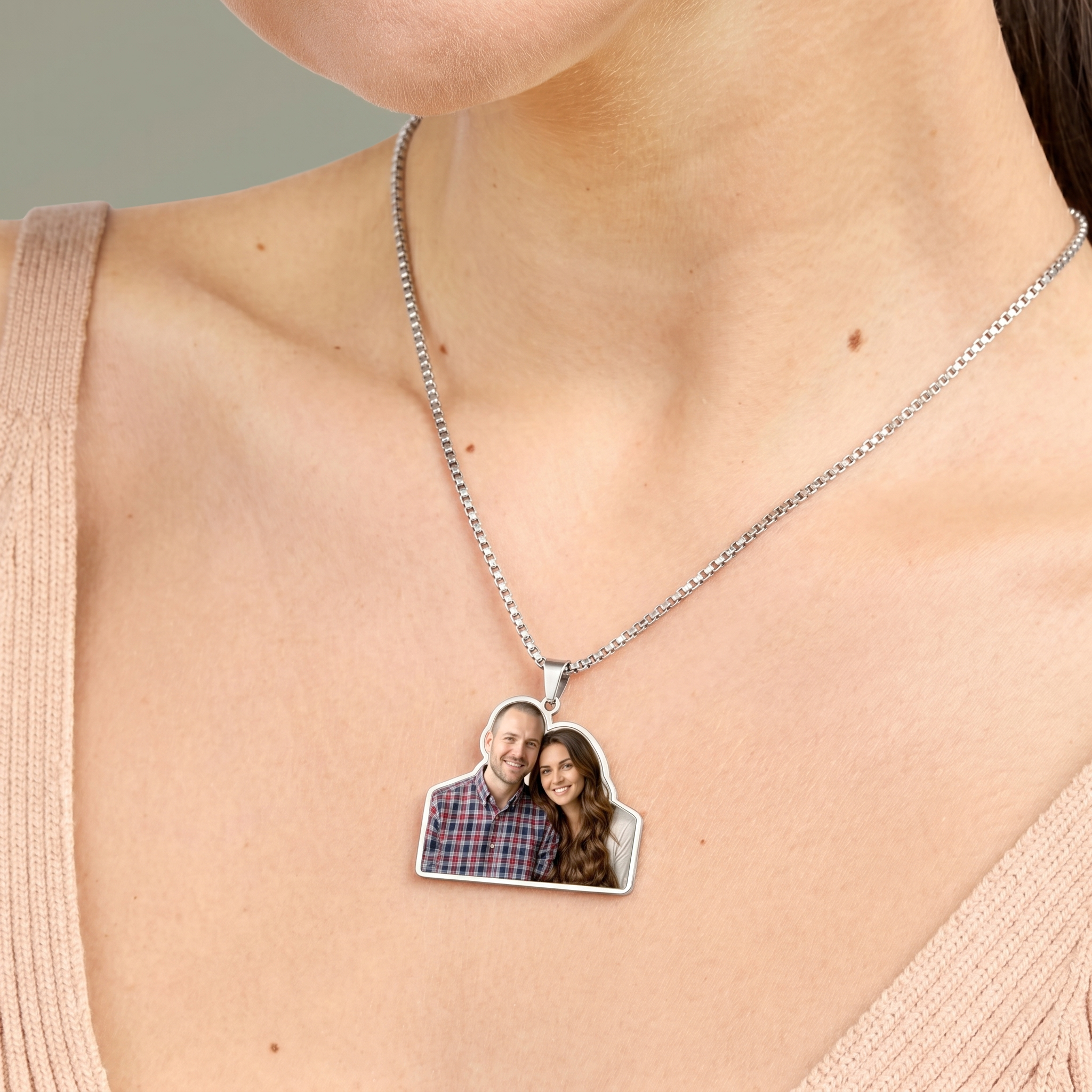 Custom Cut Photo Pendant - Main Image