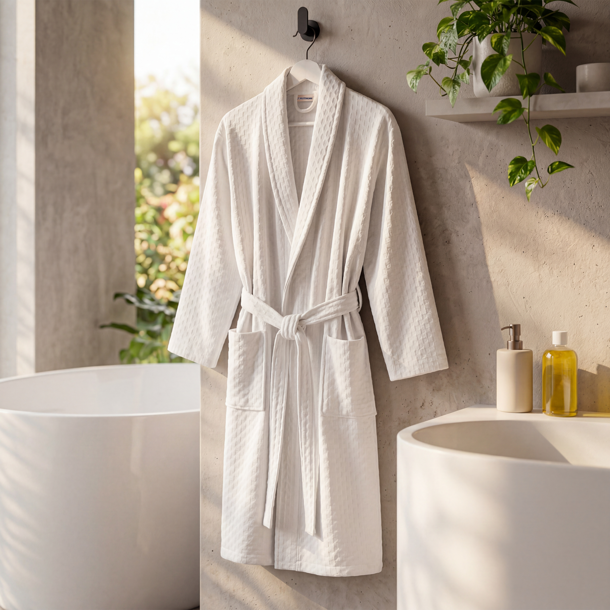 Unisex Terry Shawl Robe (Embroidery) - Thumbnail Image