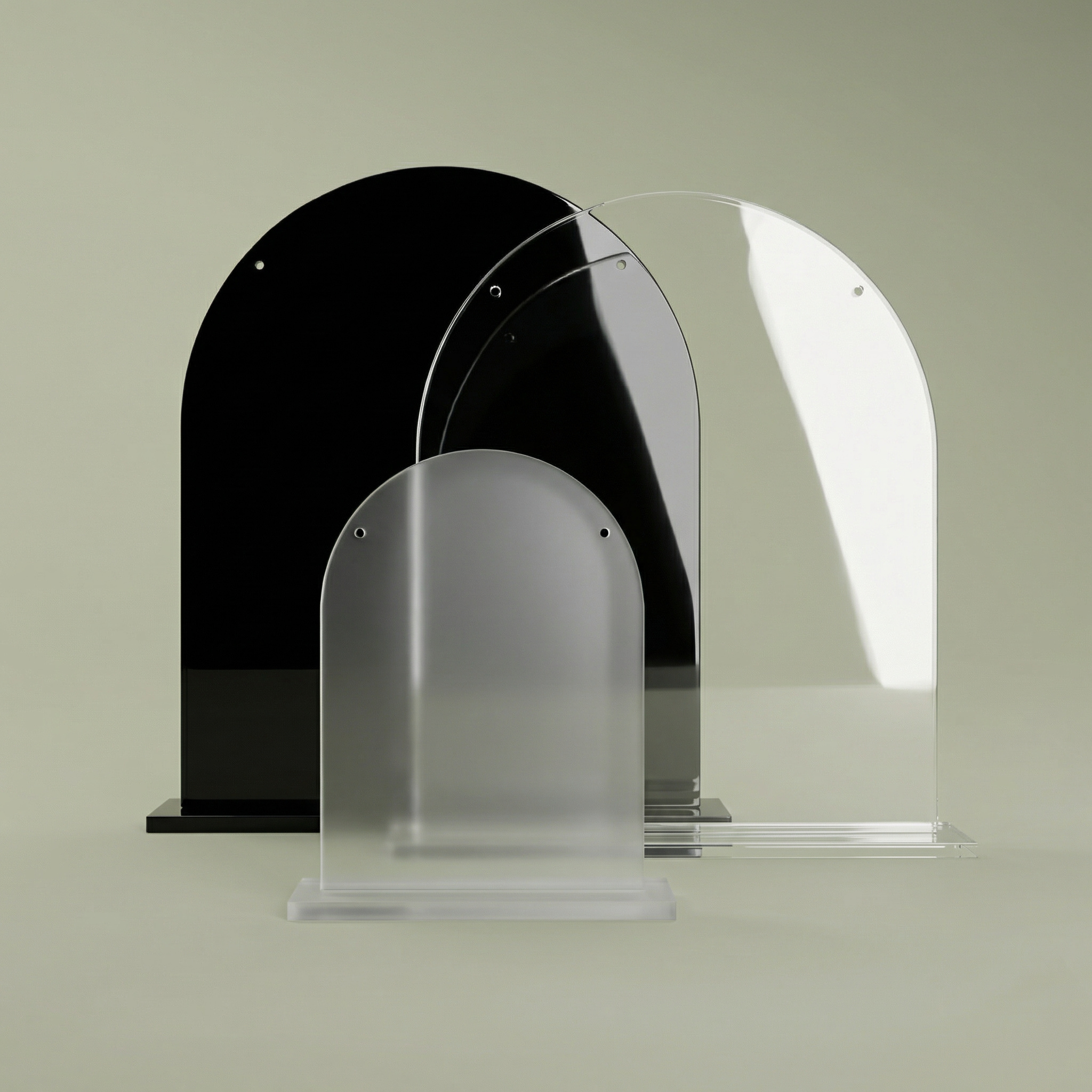 Acrylic Table sign, Dome Shape - Thumbnail Image