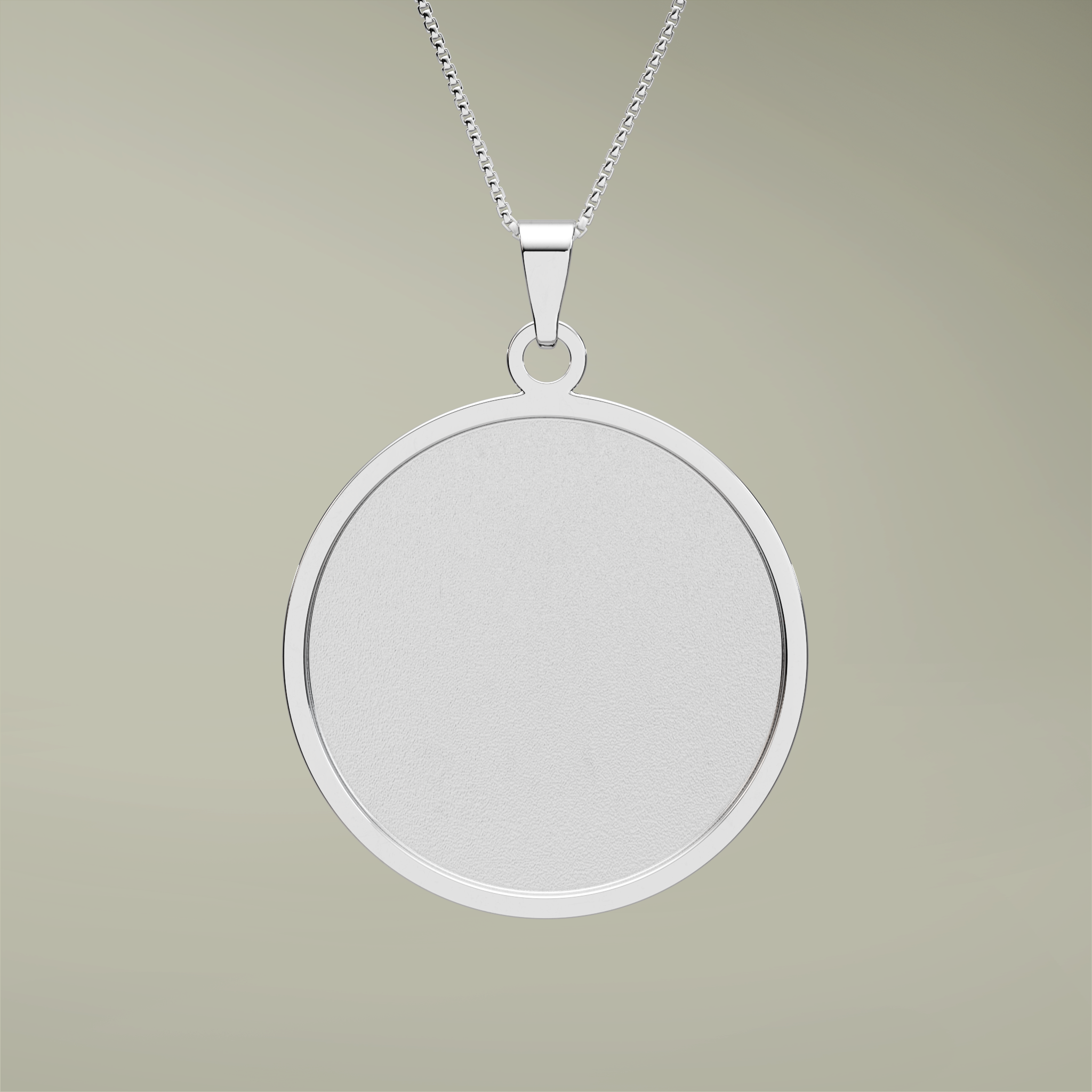 Round Border Photo Pendant - Thumbnail Image