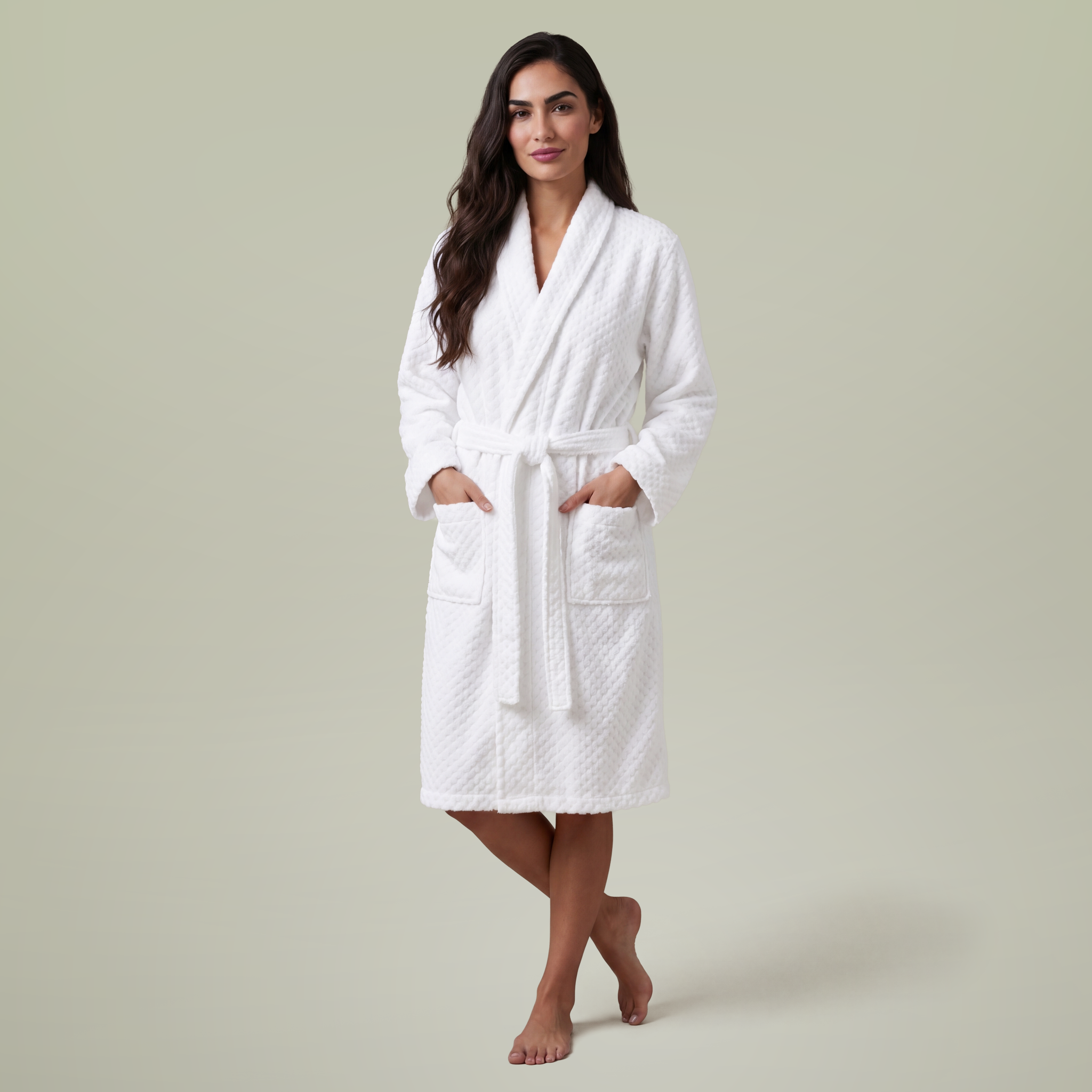 Unisex Terry Shawl Robe (Embroidery) - Main Image