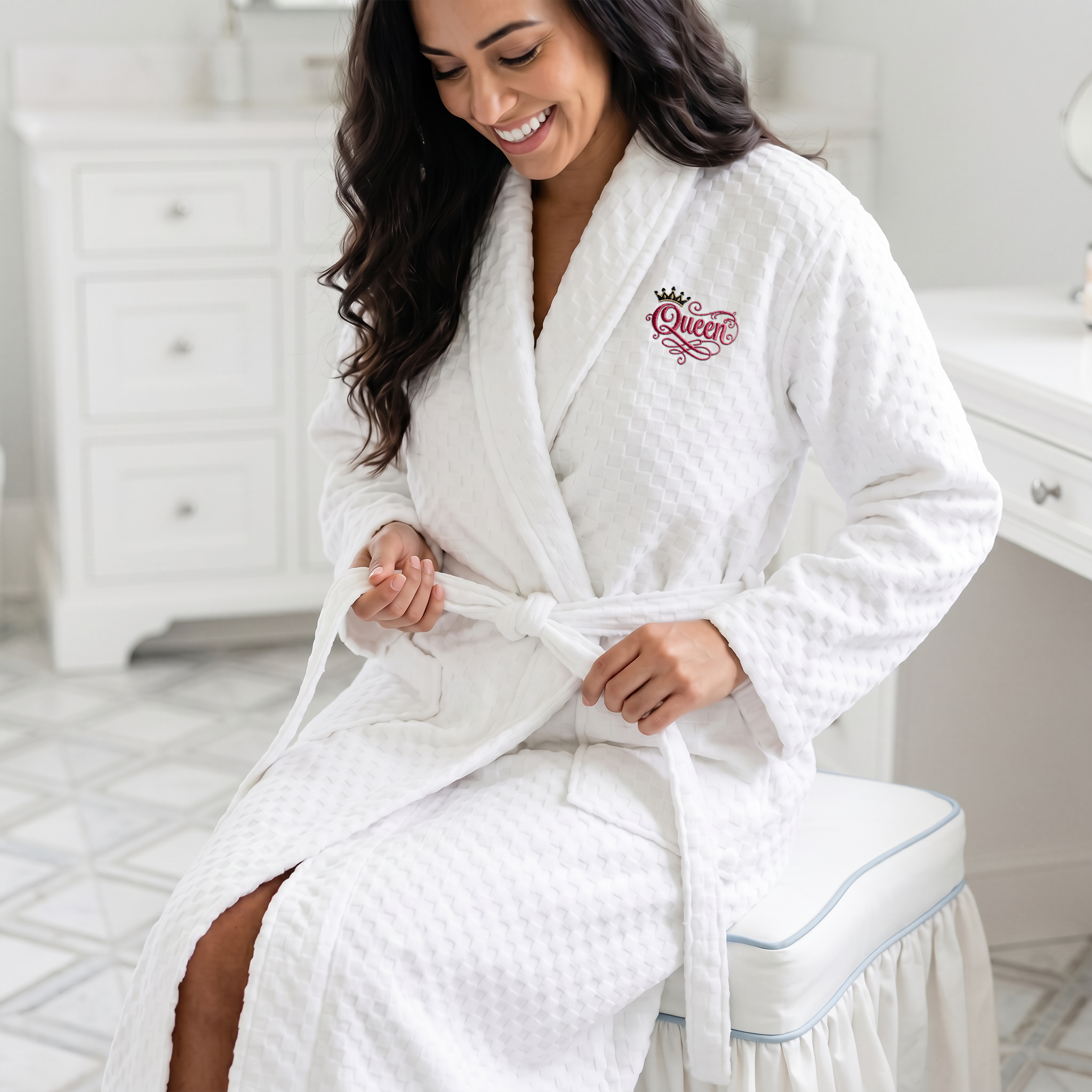 Unisex Terry Shawl Robe (Embroidery) - Thumbnail Image