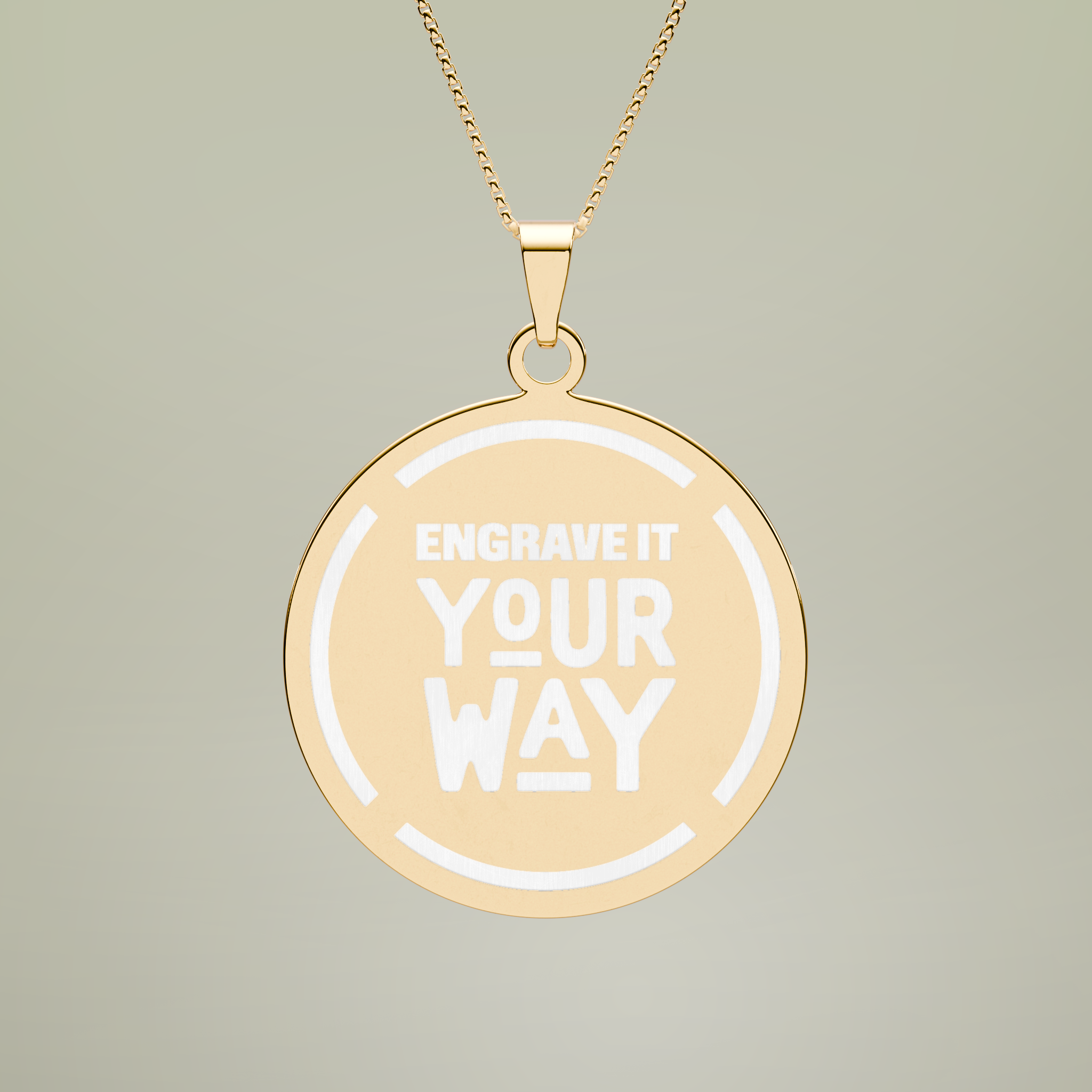 Round Border Photo Pendant - Thumbnail Image