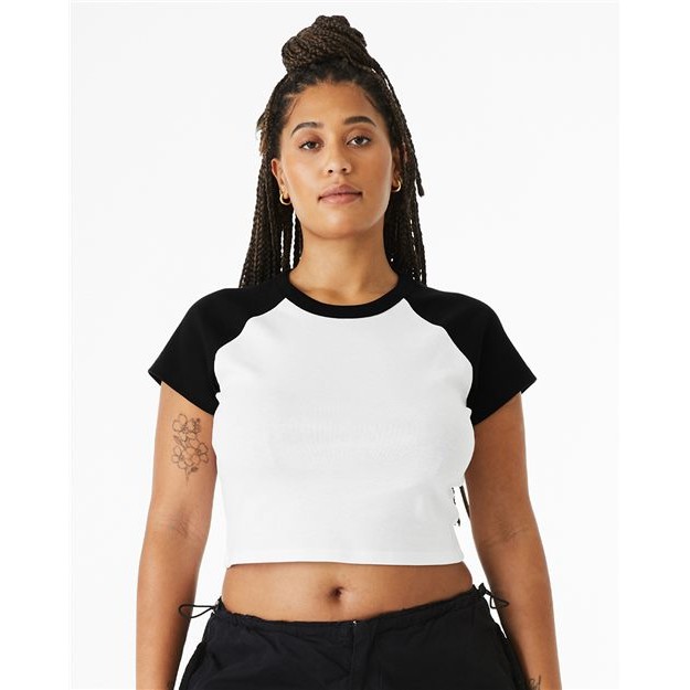 Women's Micro Rib Raglan Baby Tee - Main Image