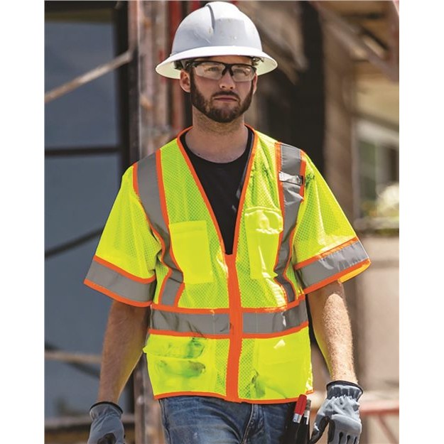 Unisex Six-Pocket Mesh Surveyor’s Vest - Thumbnail Image