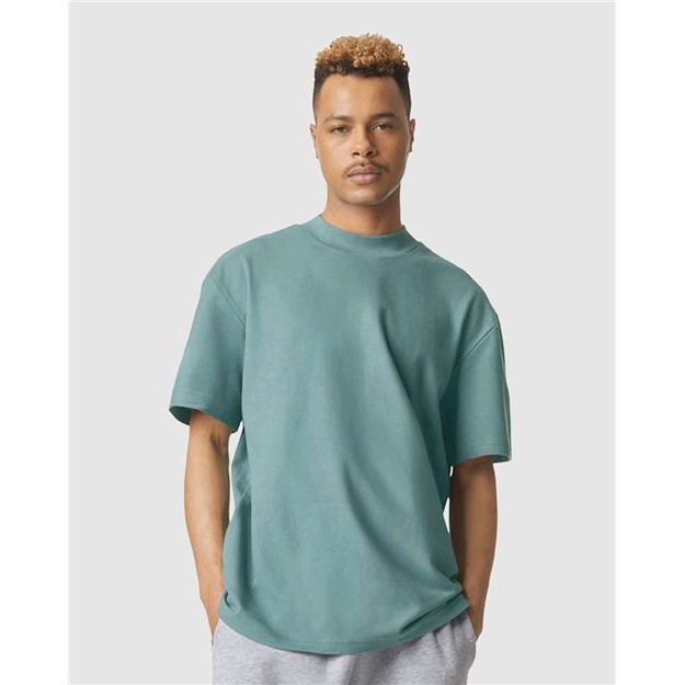 Unisex Pique Mockneck Tee - Main Image