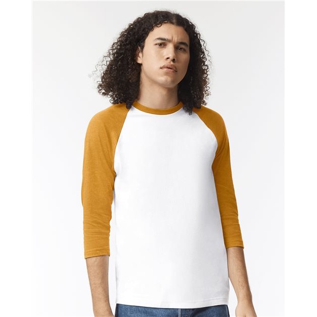Unisex CVC Three-Quarter Sleeve Tee - Main Image