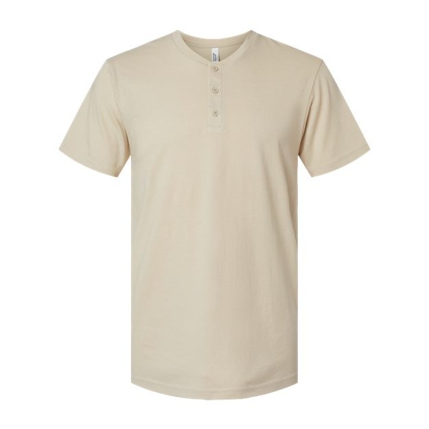 Unisex CVC Henley Tee - Thumbnail Image