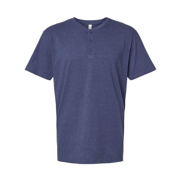Unisex CVC Henley Tee - Thumbnail Image