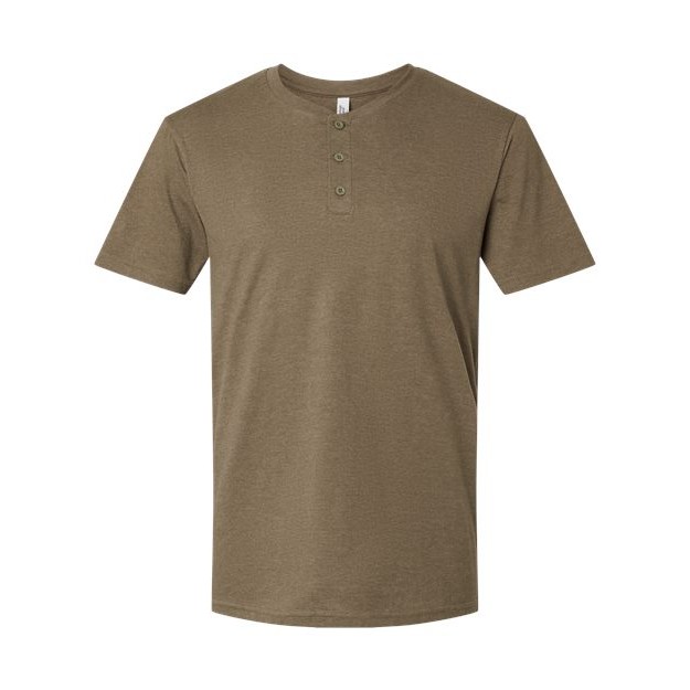 Unisex CVC Henley Tee - Thumbnail Image