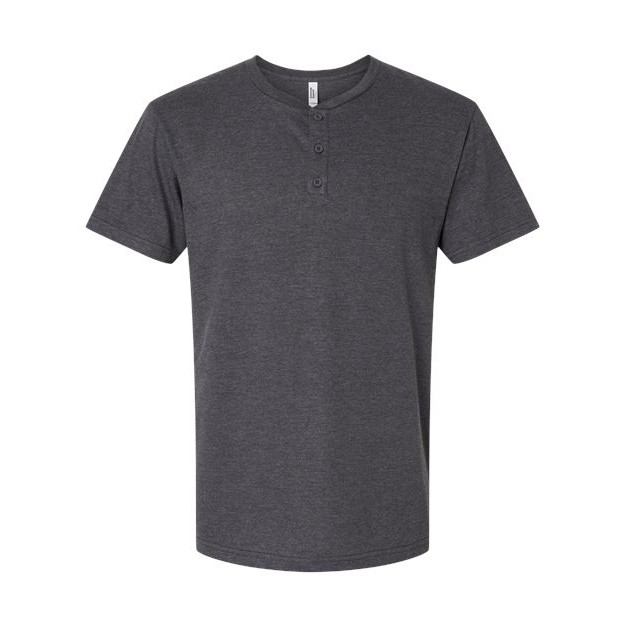 Unisex CVC Henley Tee - Thumbnail Image