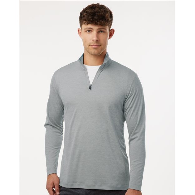 Men's Performance Mélange Quarter-Zip Pullover - Thumbnail Image