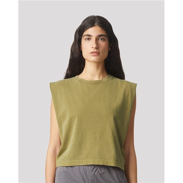 Women's Garment-Dyed Heavyweight Muscle Tee - Thumbnail Image