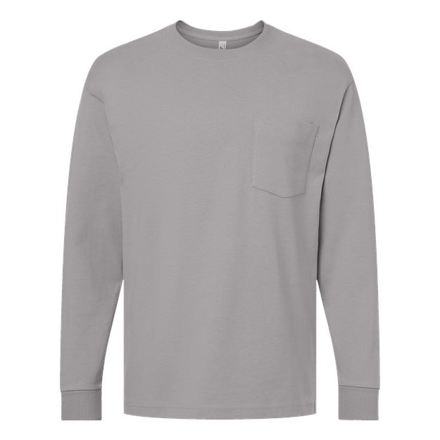 Unisex Super Heavyweight Long Sleeve Pocket Tee - Thumbnail Image
