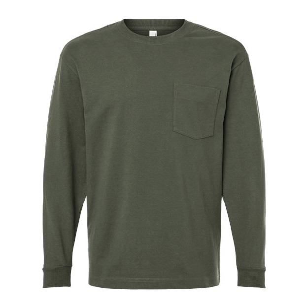 Unisex Super Heavyweight Long Sleeve Pocket Tee - Thumbnail Image