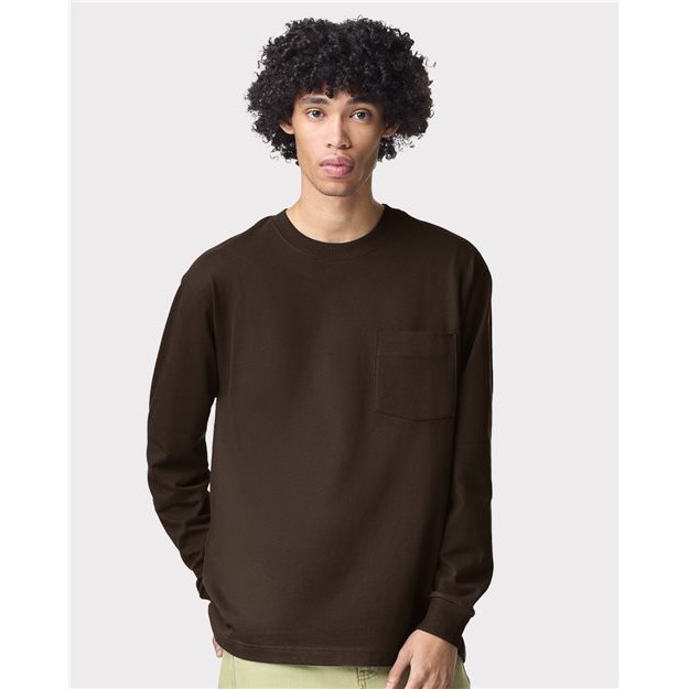Unisex Super Heavyweight Long Sleeve Pocket Tee - Thumbnail Image