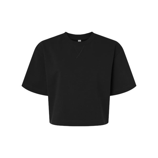 Women's French Terry Mid-Length Boxy Top - Thumbnail Image